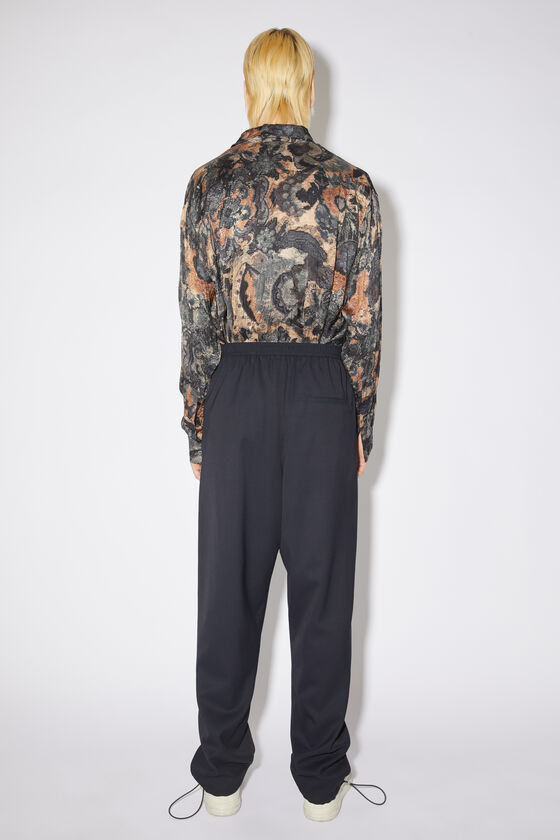 Acne Studios - Jacquard trousers - Navy