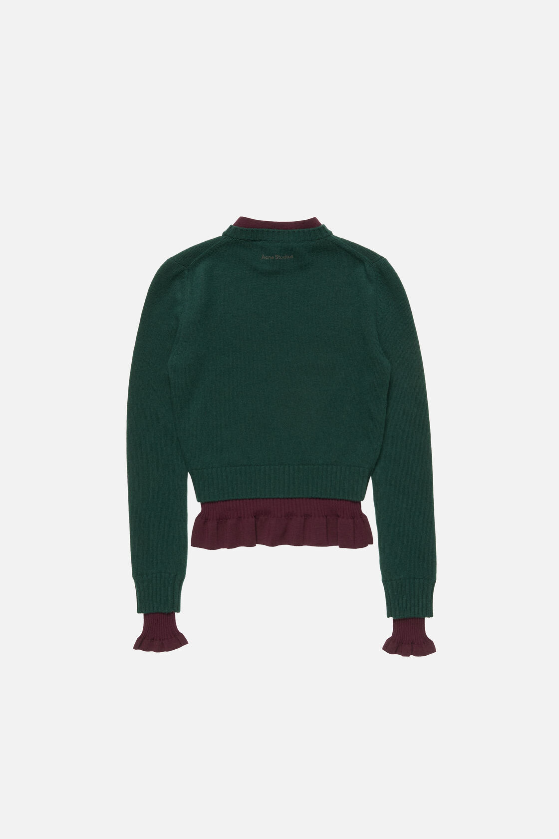 Layered knit sweater, Dark green, 2000x