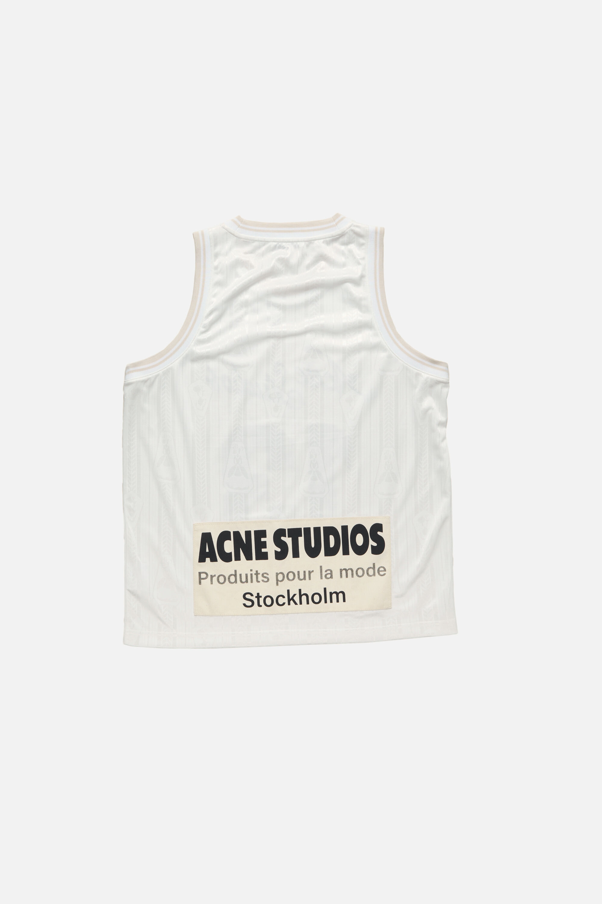Acne Studios ホワイト タンクトップ M Acne Studios - Ribbed tank top - White/navy