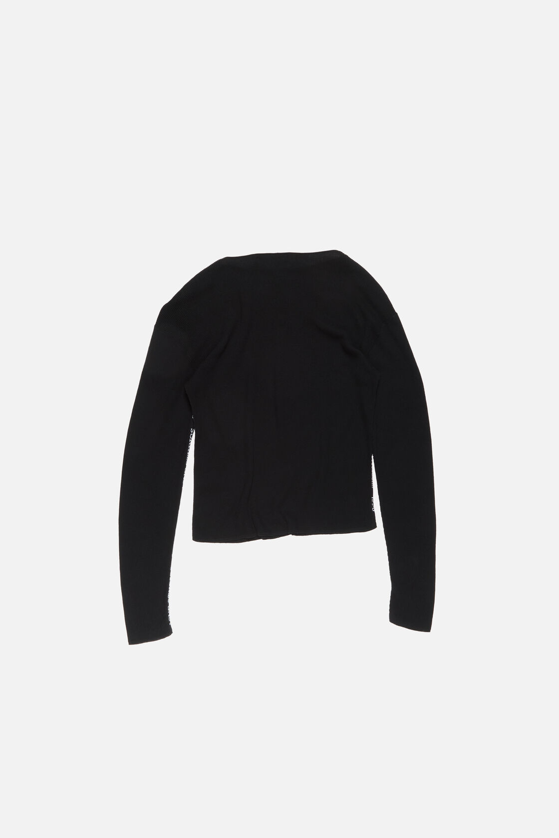 Logo tape knit jumper, Black, 2000x