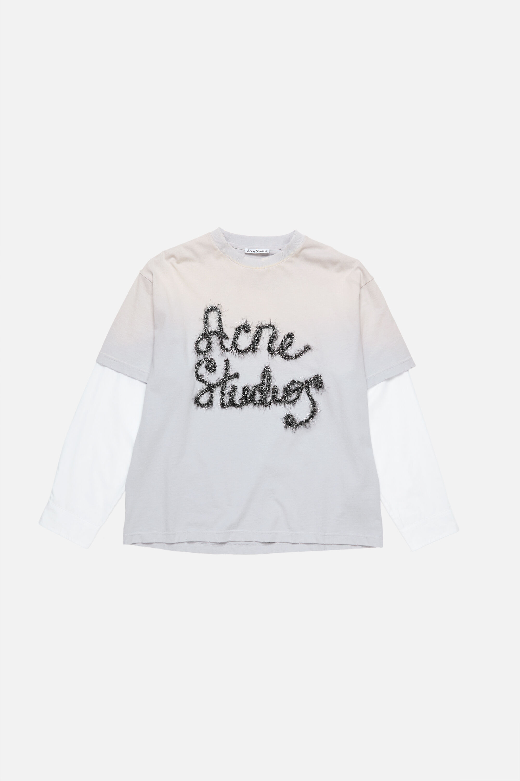 Acne Studios - レイヤードロゴTシャツ - ライトブルー