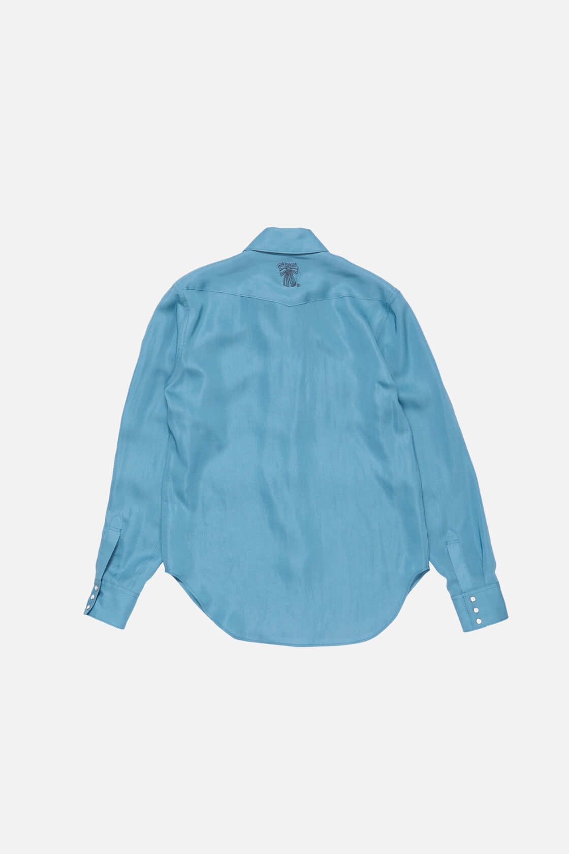 Silk button-up shirt, Blue, 2000x