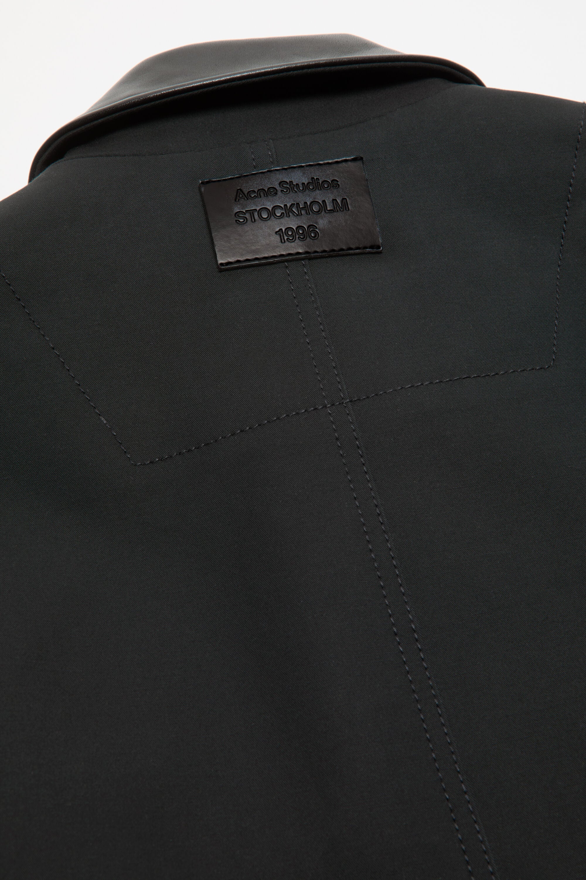 Acne Studios - Bomber with leather collar - Black