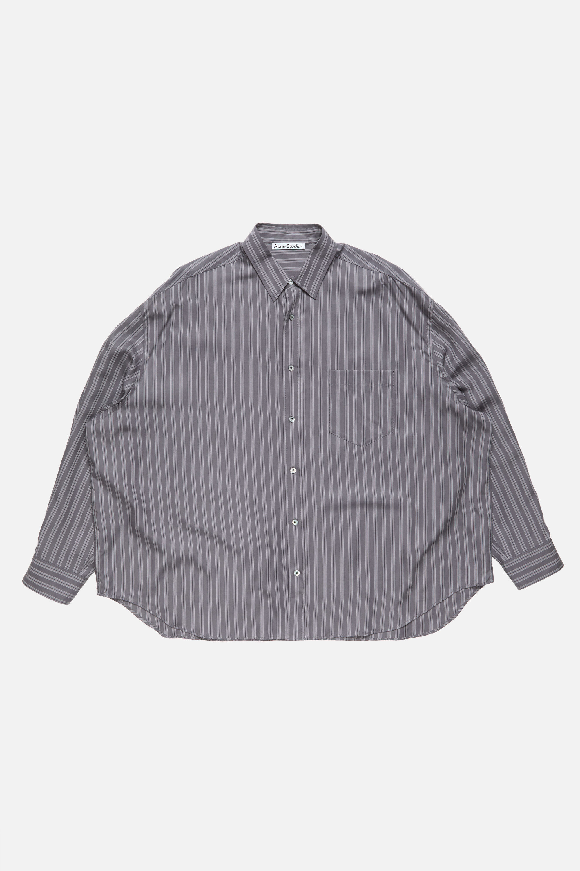 Acne Studios - ストライプボタンアップシャツ - パープル/モーブ