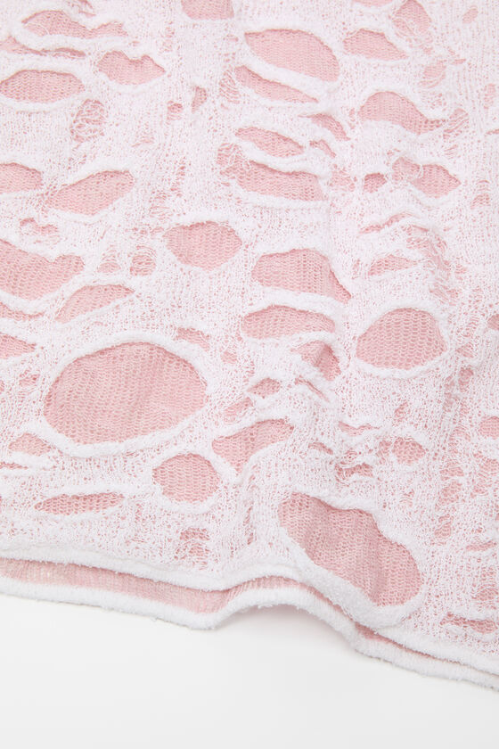 Acne Studios - レイヤードニットトップス - ライトピンク/ホワイト 