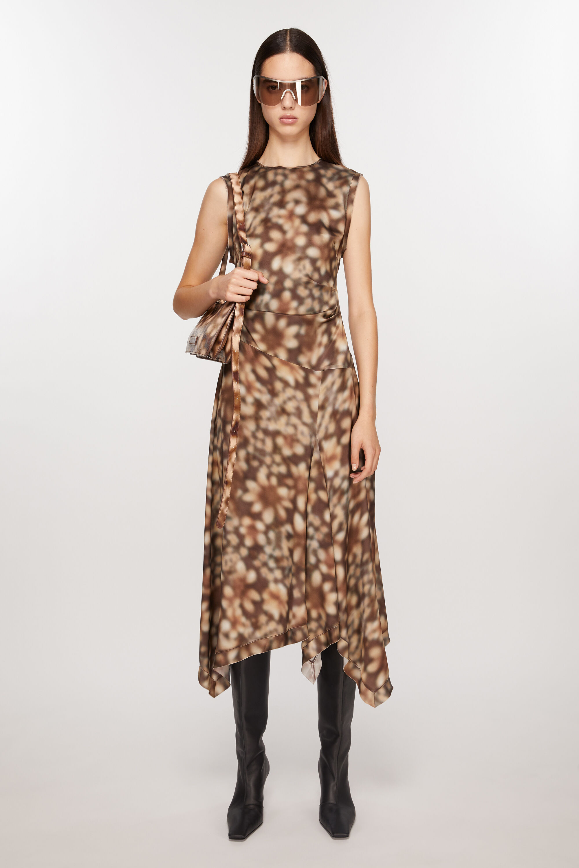 아크네 스튜디오 Acne Studios Print sleeveless dress - Brown