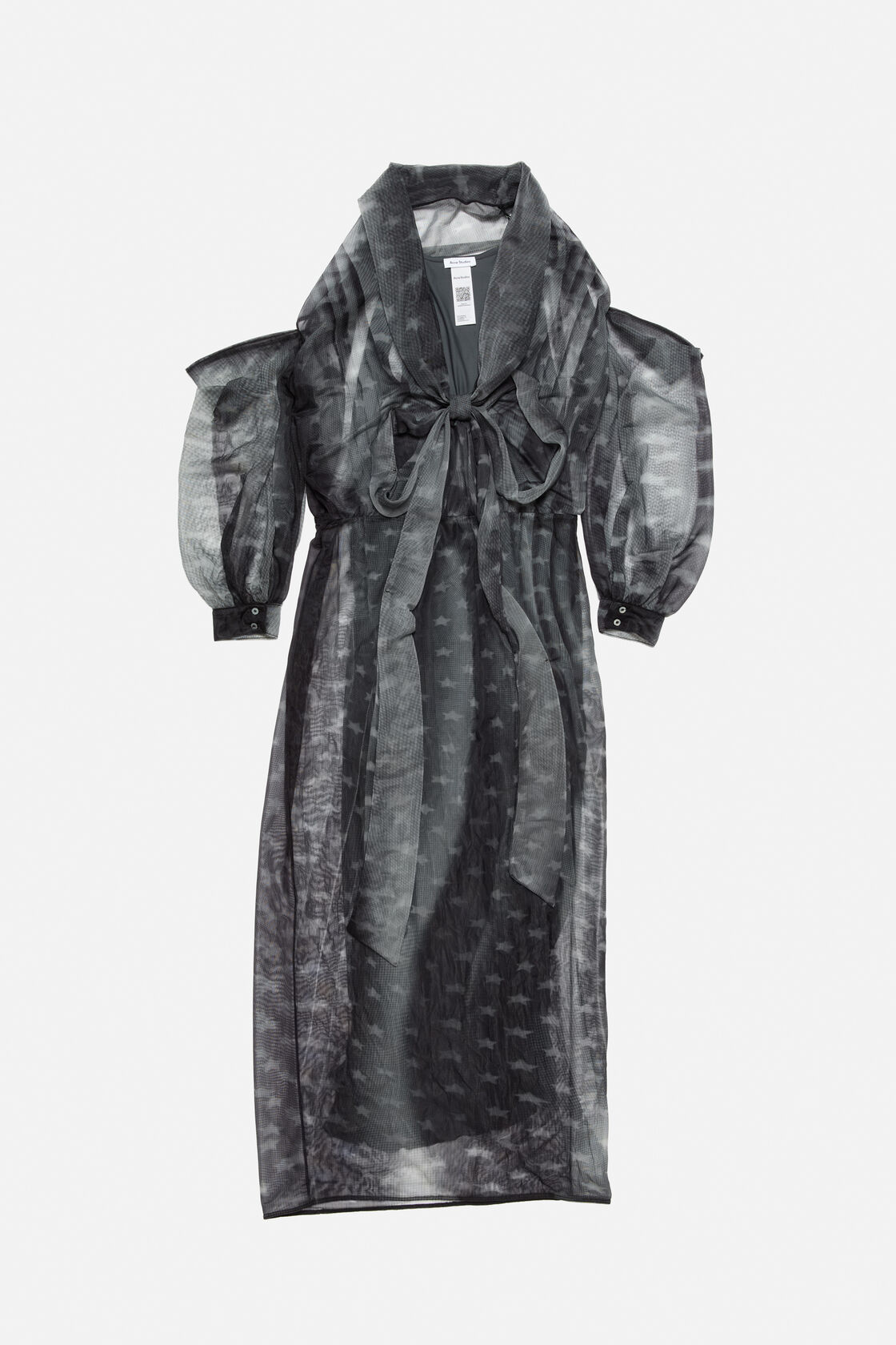 Layered dress with bow, Grey, 2000x