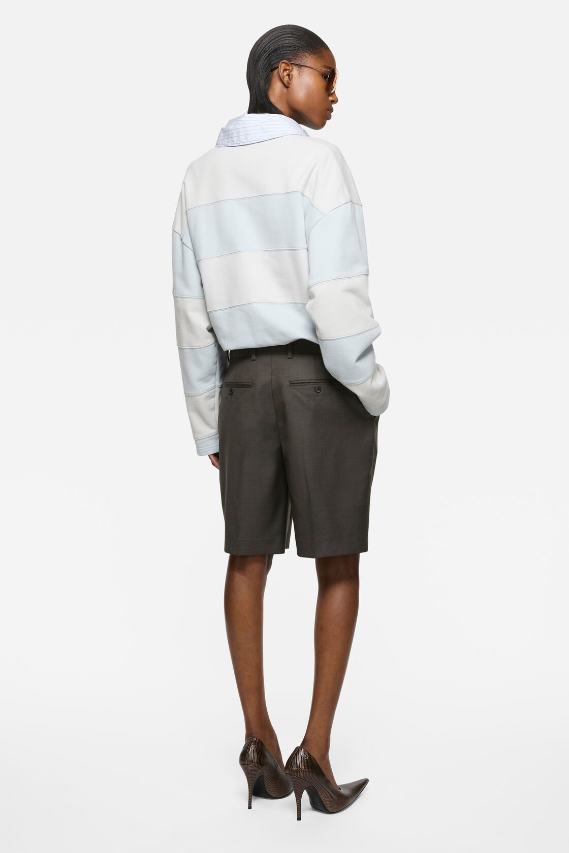 Tailored wool shorts, Dark grey, 2000x
