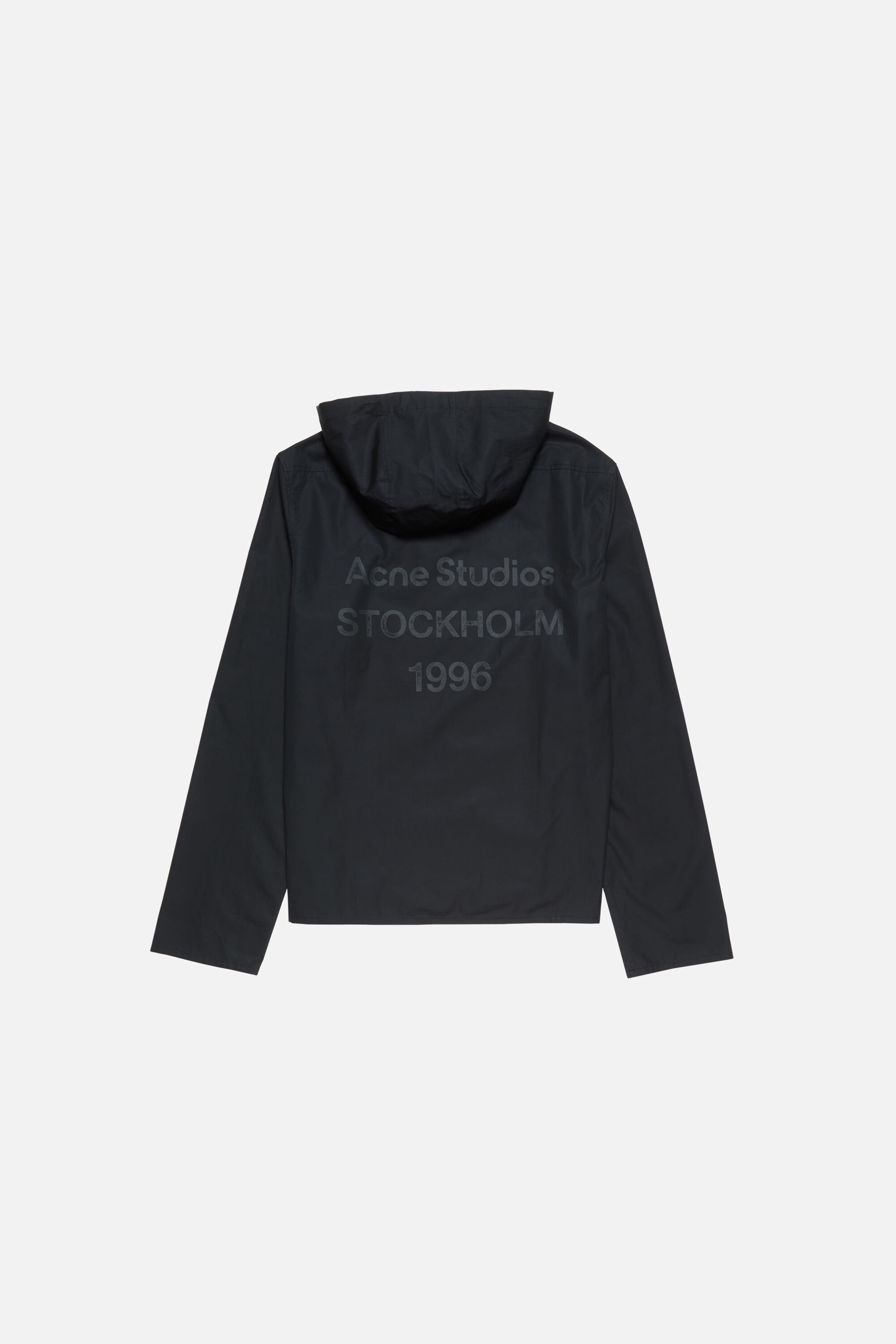 Acne Studios フェイスパッチコレクションポロシャツ　オーバーサイズ Acne Studios - ウォッシュドロゴポロシャツ - ブラック