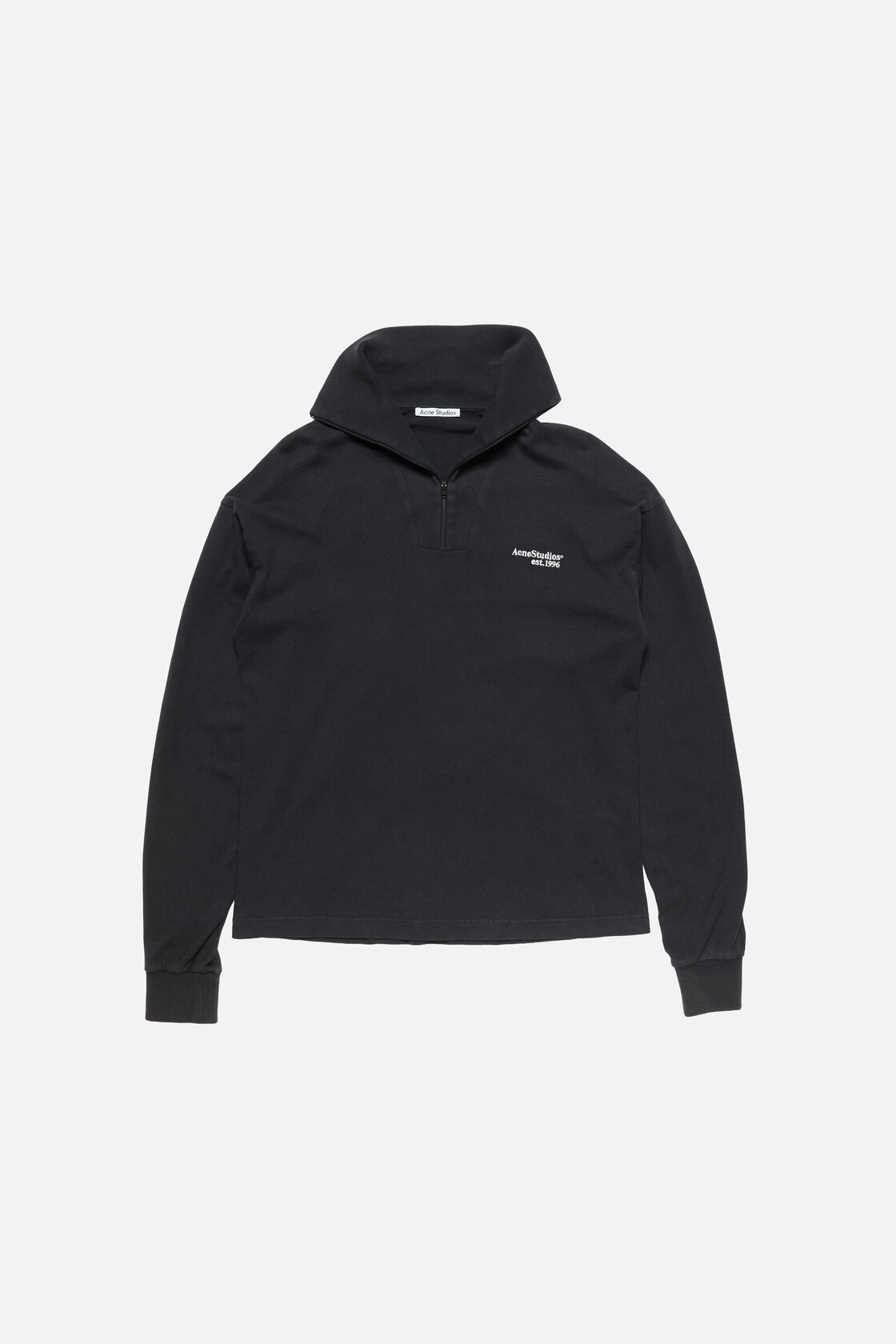 Zip-up logo sweatshirt, Black, 2000x