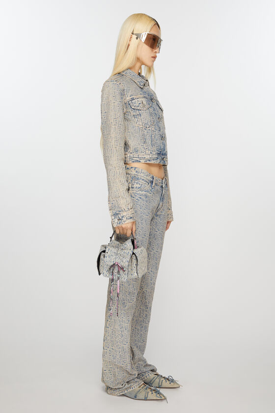 Acne Studios - Monogram Multipocket-Minitasche - Hellblau/Rosa 