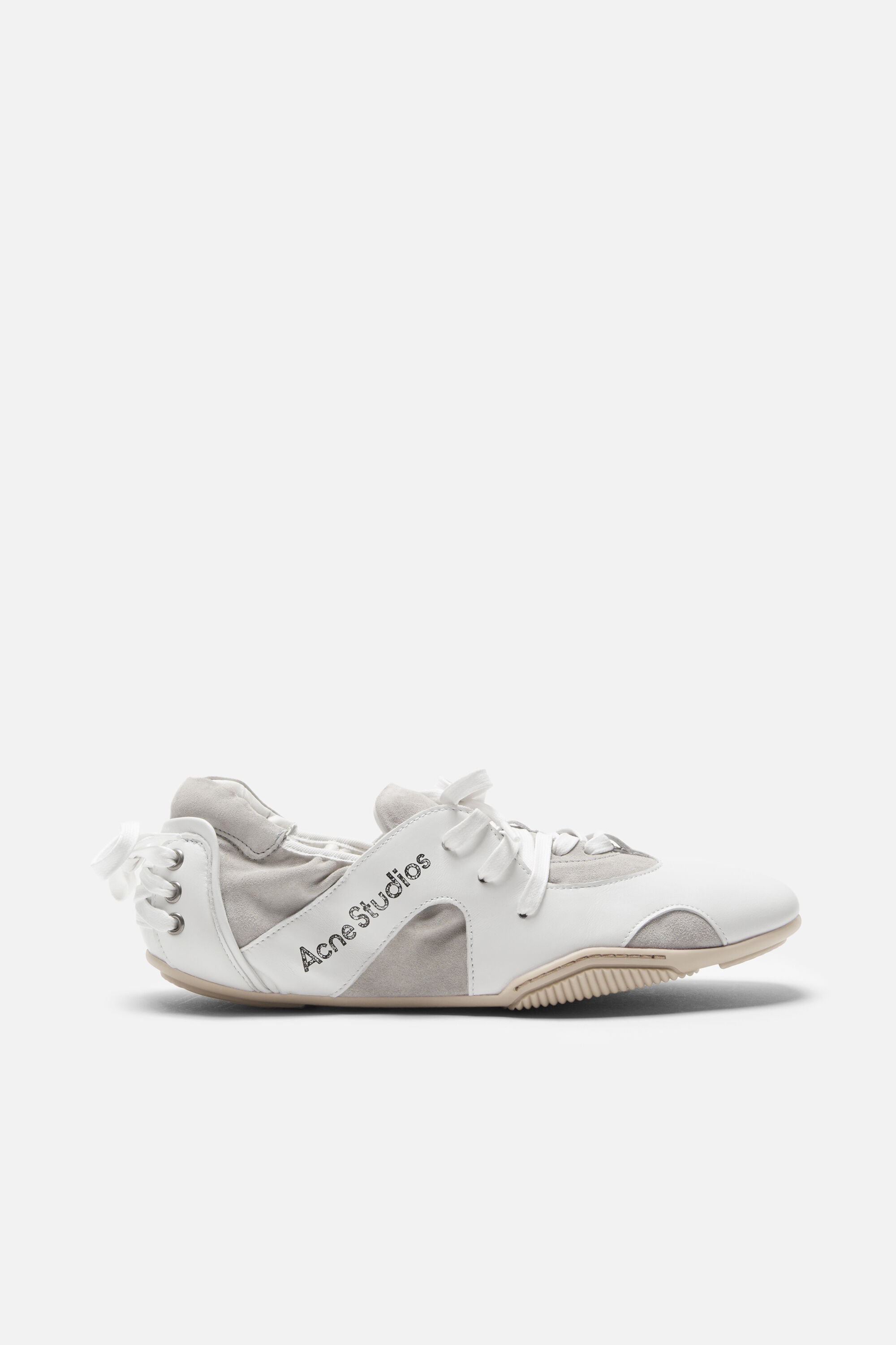 Acne Studios - レザーレースアップシューズ - ホワイト/ホワイト