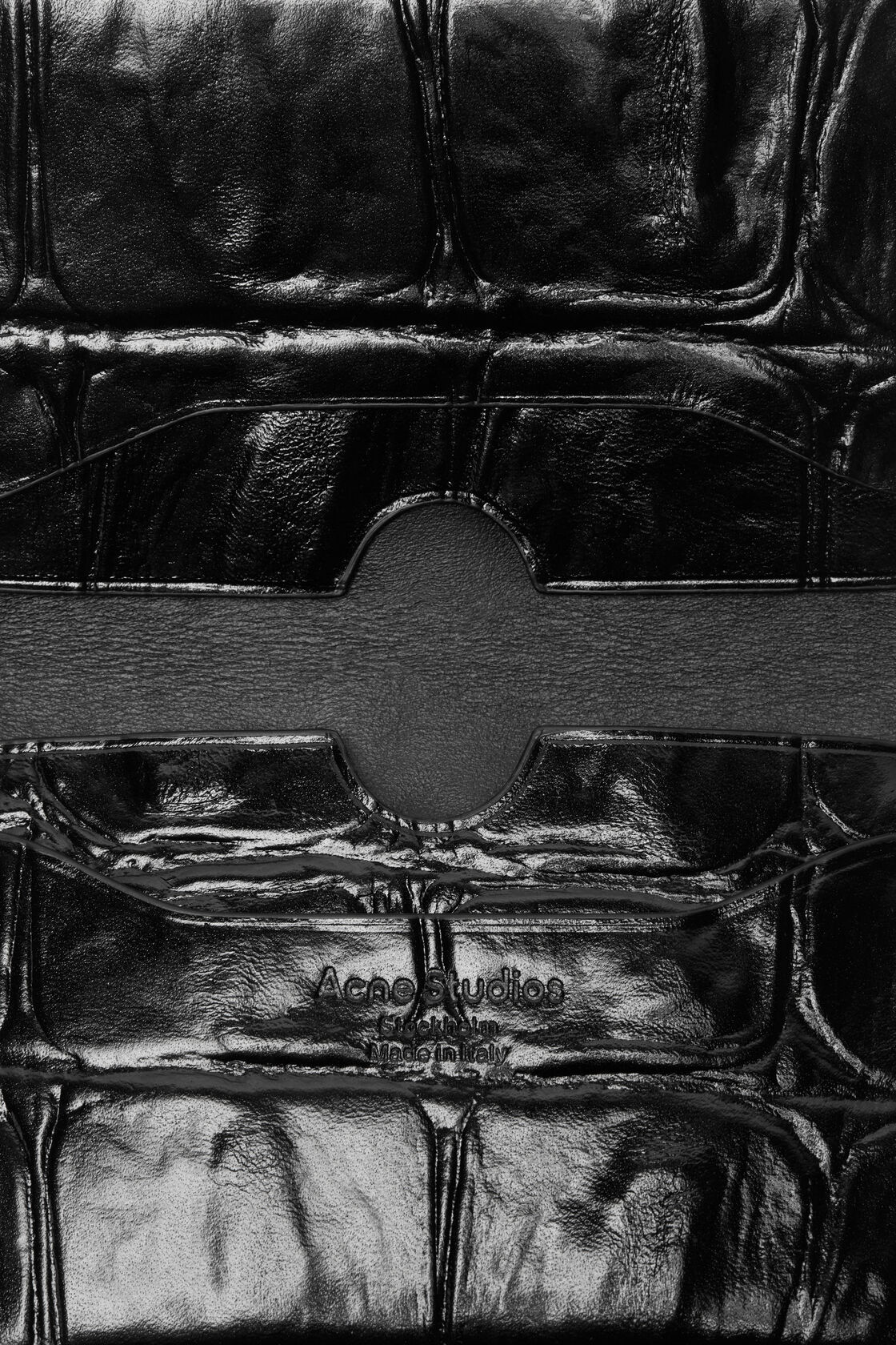 Folded leather wallet, Black, 2000x