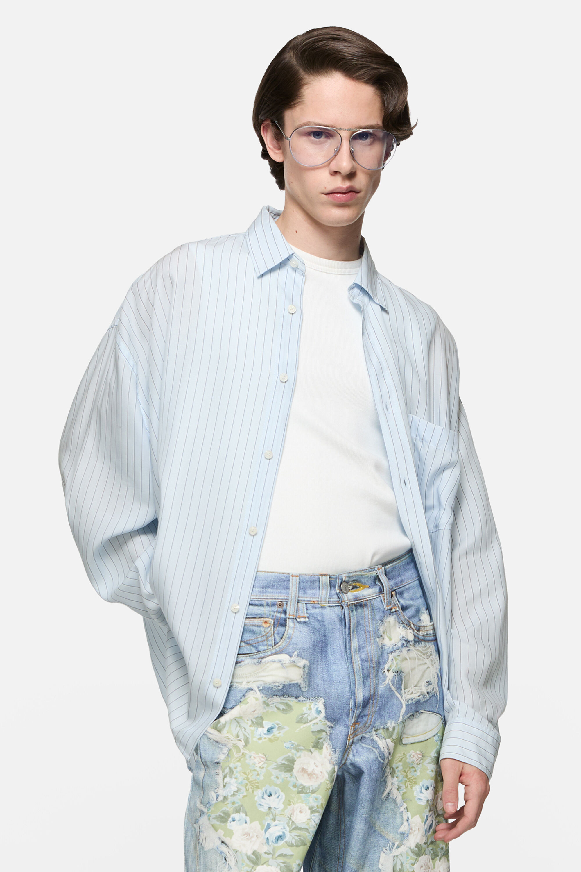 プロフ必読❗️Gさま アクネ  ACNE   麻×シルクコンビシャツ  ベージュ Acne Studios – メンズシャツ