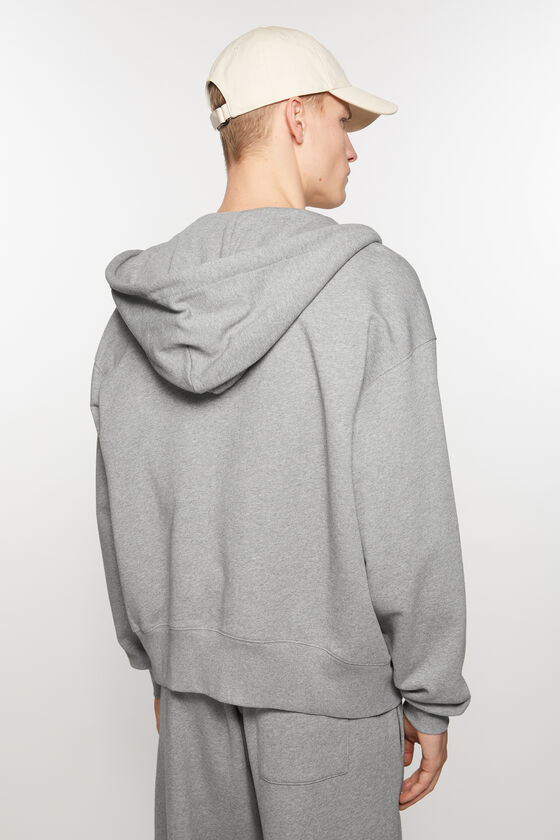 Acne Studios - Pullover mit Reißverschluss mit Kapuze - Hellgrau 
