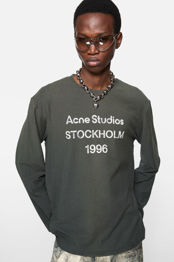 Acne Studios - ロゴTシャツ - リラックスフィット - フェイデッドブラック 