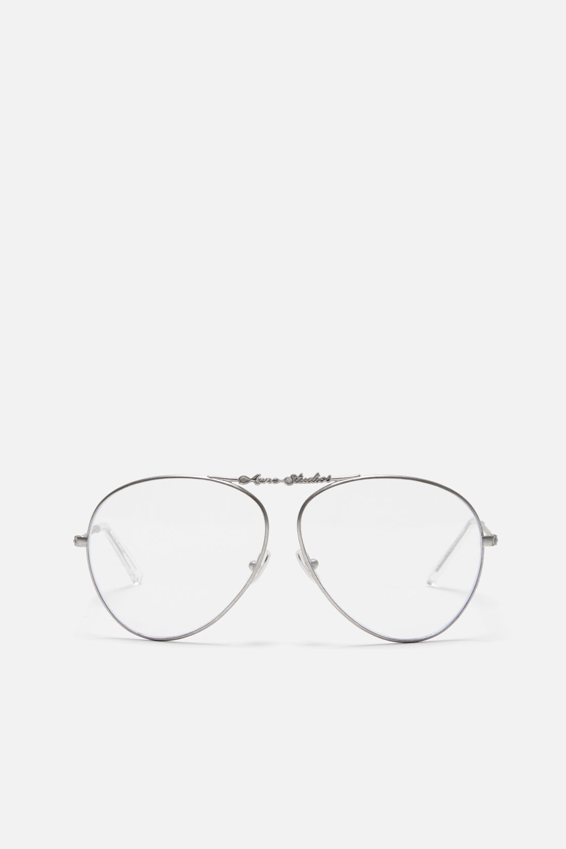 Metal aviator sunglasses, Vintage silver/transparent, 2000x