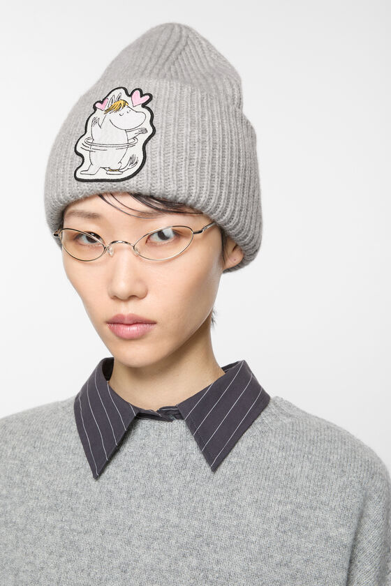 Acne Studios - Wool beanie Acne Studios x Moomin - Light Grey Melange