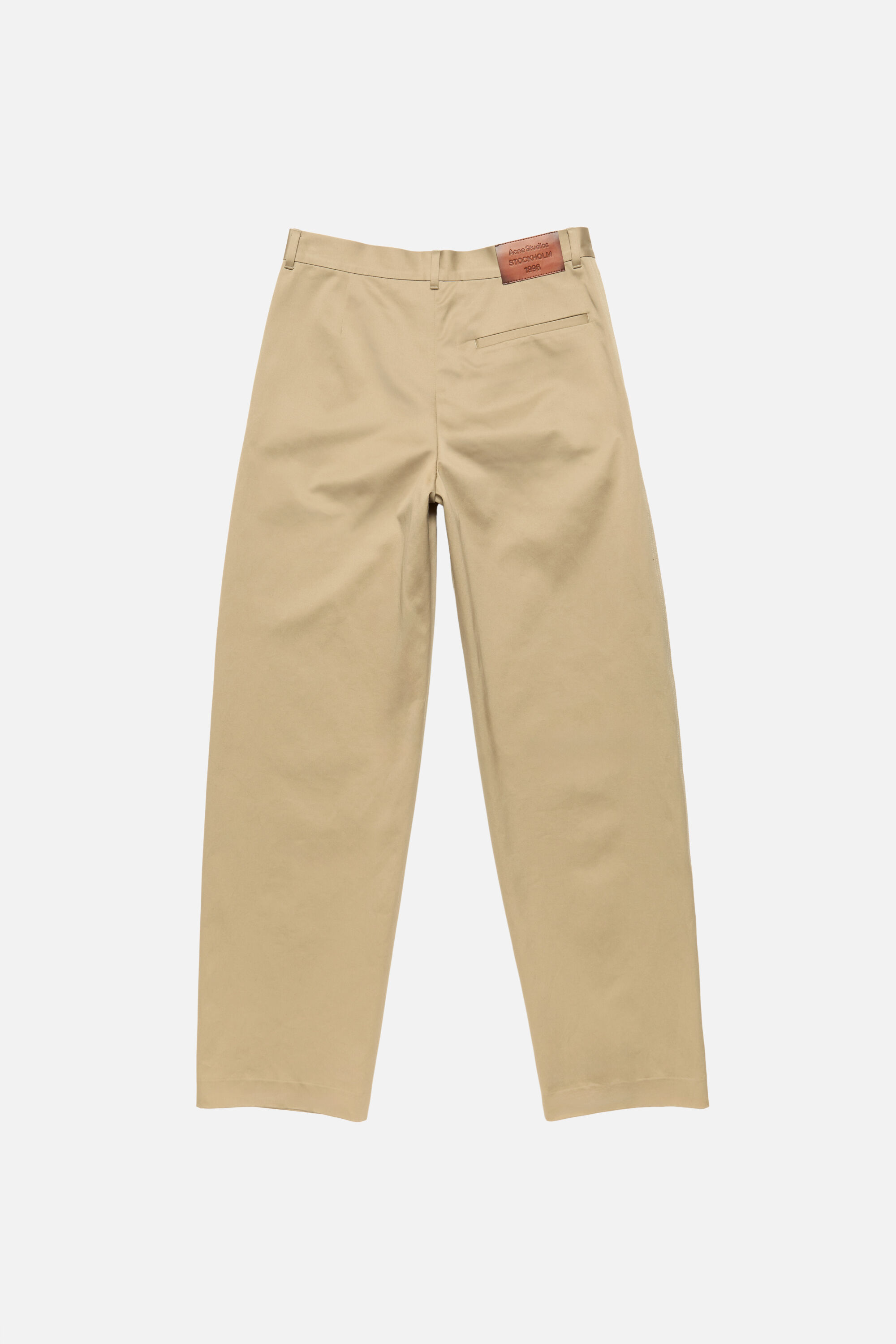 Acne Studios パッチキャンバストラウザー Acne Studios - コットンサテントラウザーズ - ダスティベージュ