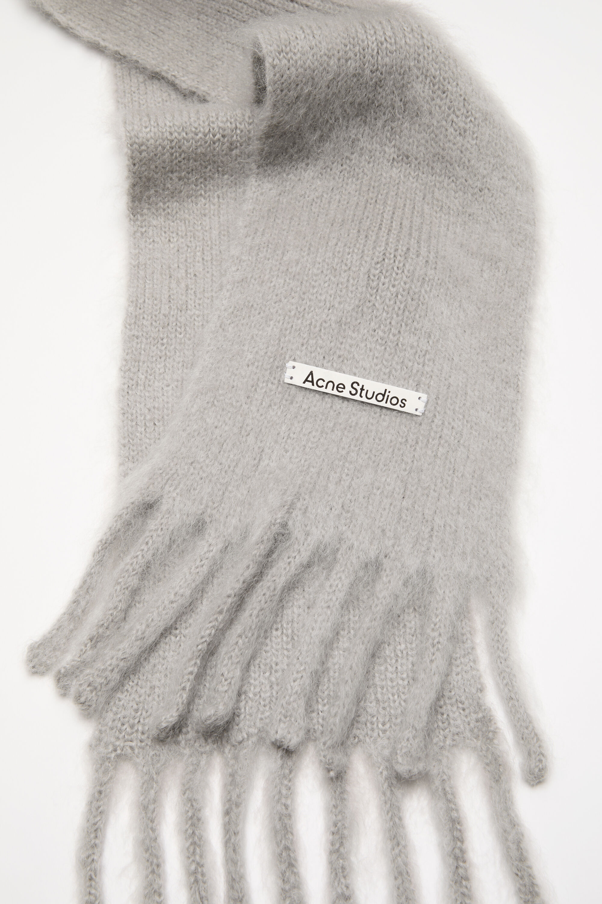 Acne Studios - Mohair scarf with hood - Grey