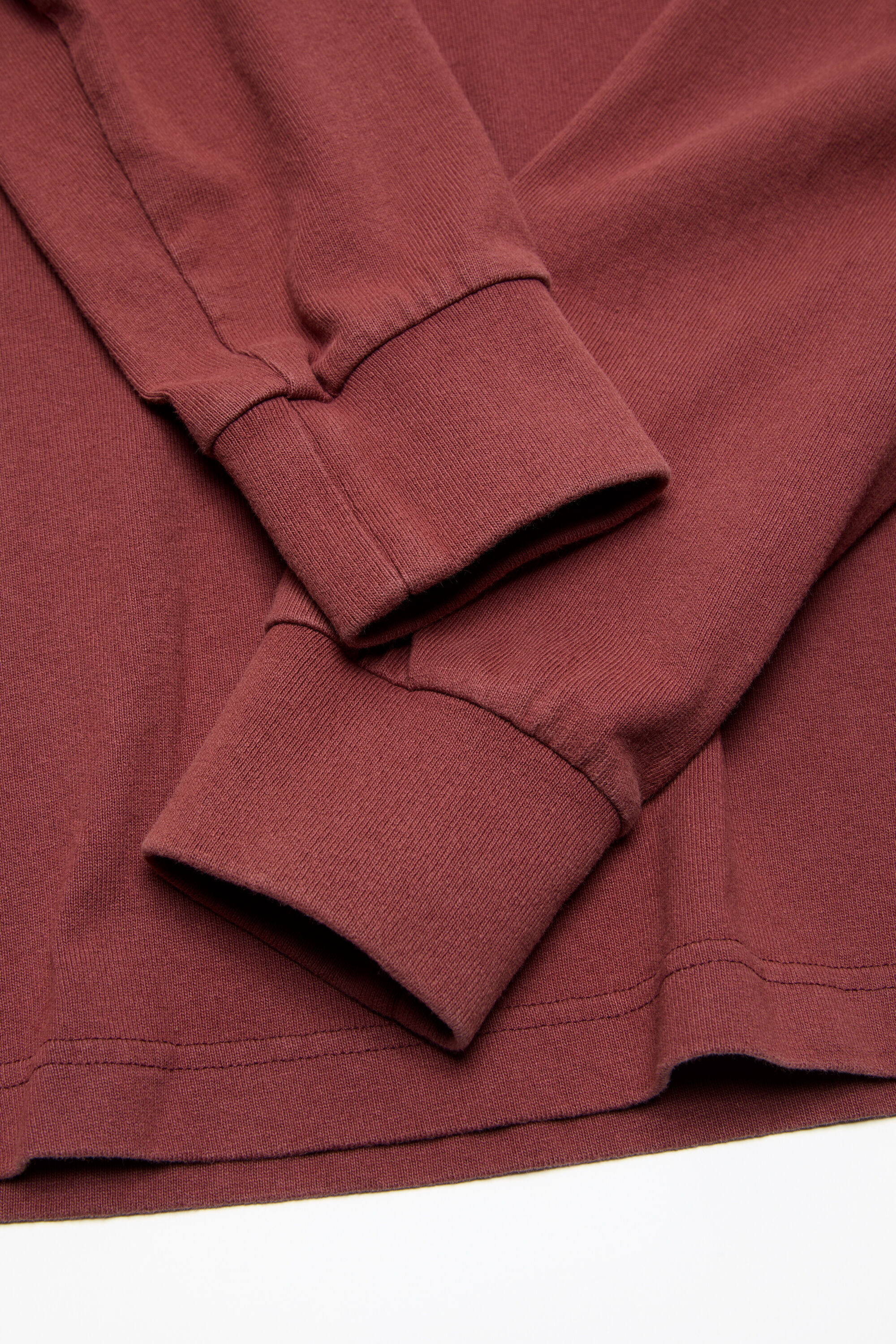 Acne Studios - ジップアップロゴスウェットシャツ - マルーンレッド