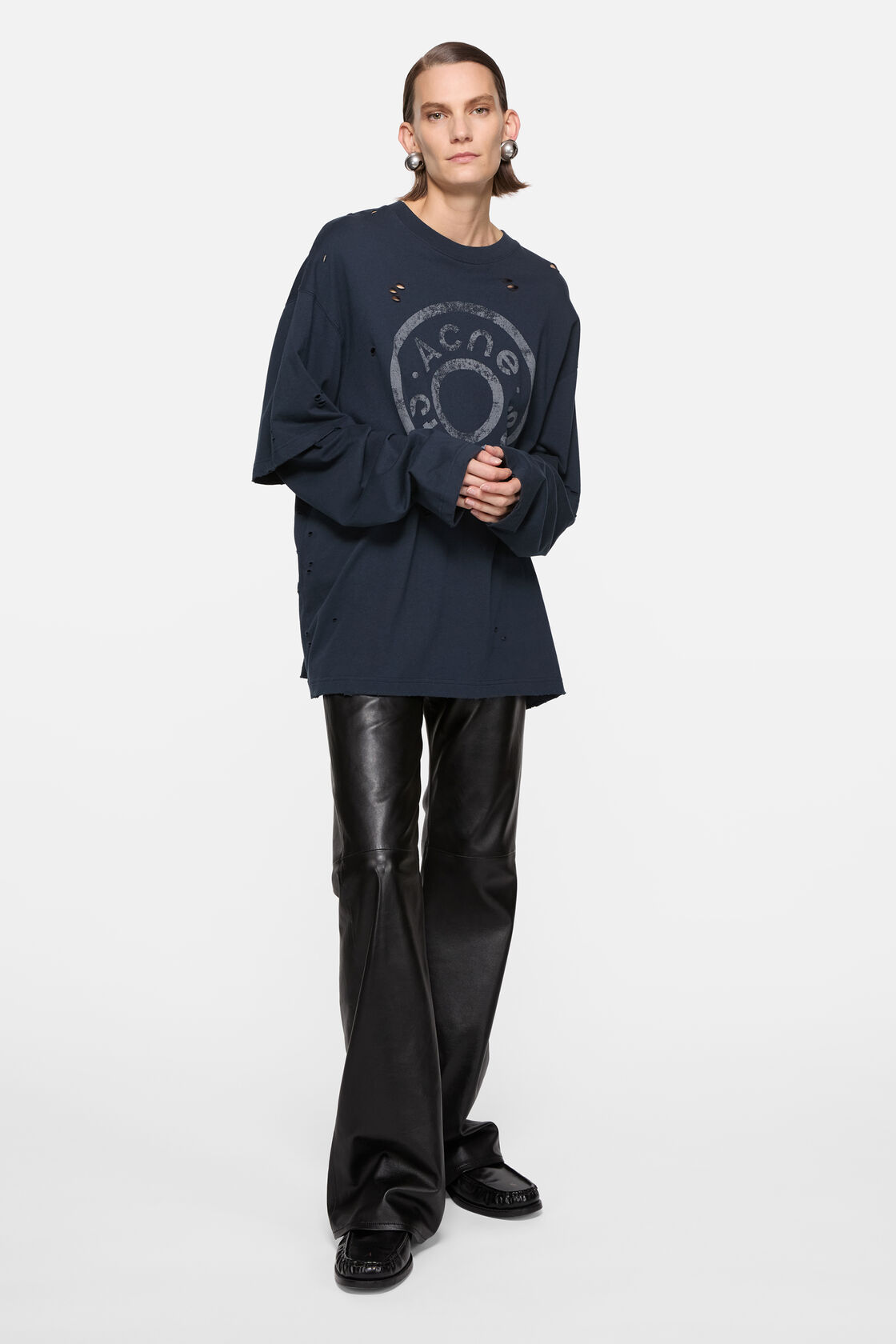 Layered logo t-shirt, Dark navy, 2000x