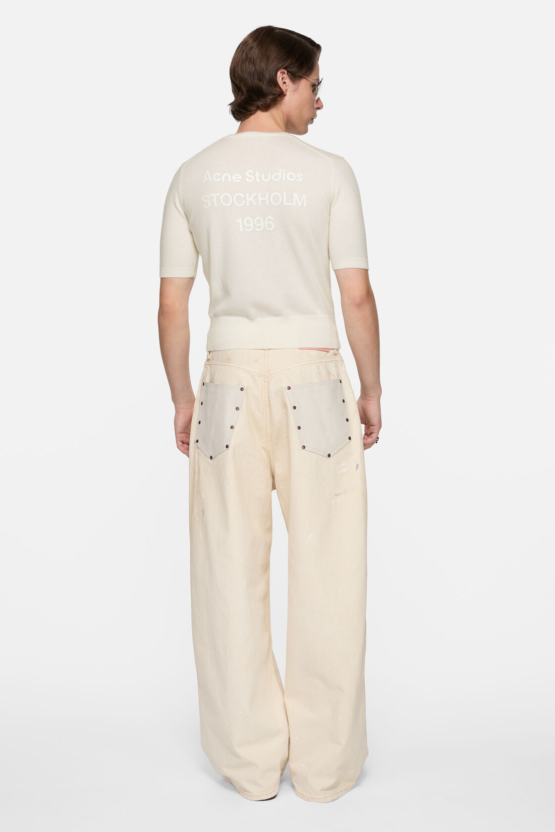 Cashmere logo knit, White, 2000x