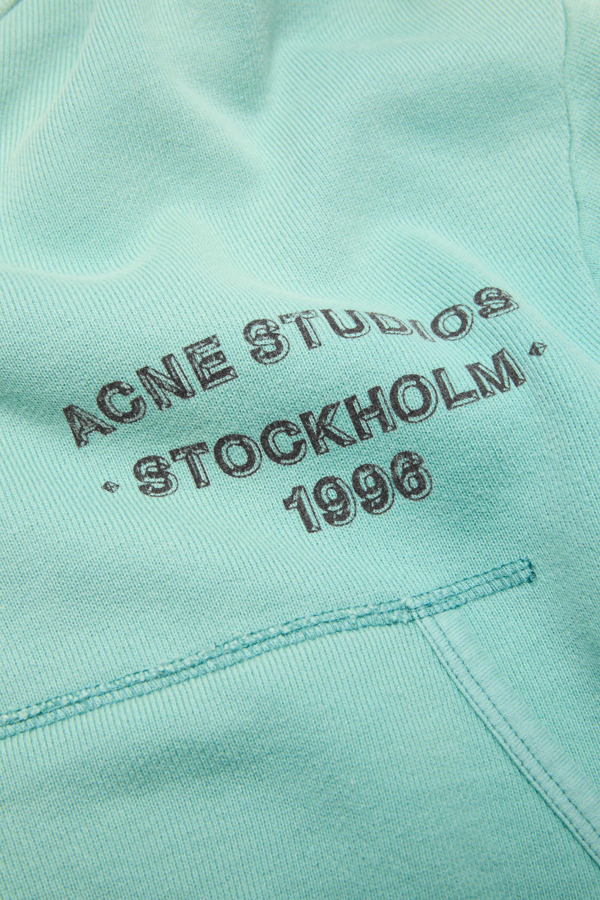 Acne Studios フリースパーカー ミントグリーン Acne Studios - Sprayed zip hoodie - Mint green
