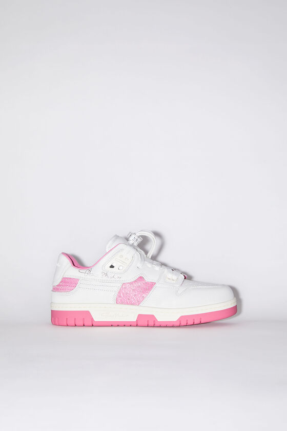 Immunitet ribben Mispend Acne Studios - Low top leather sneakers - White/pink