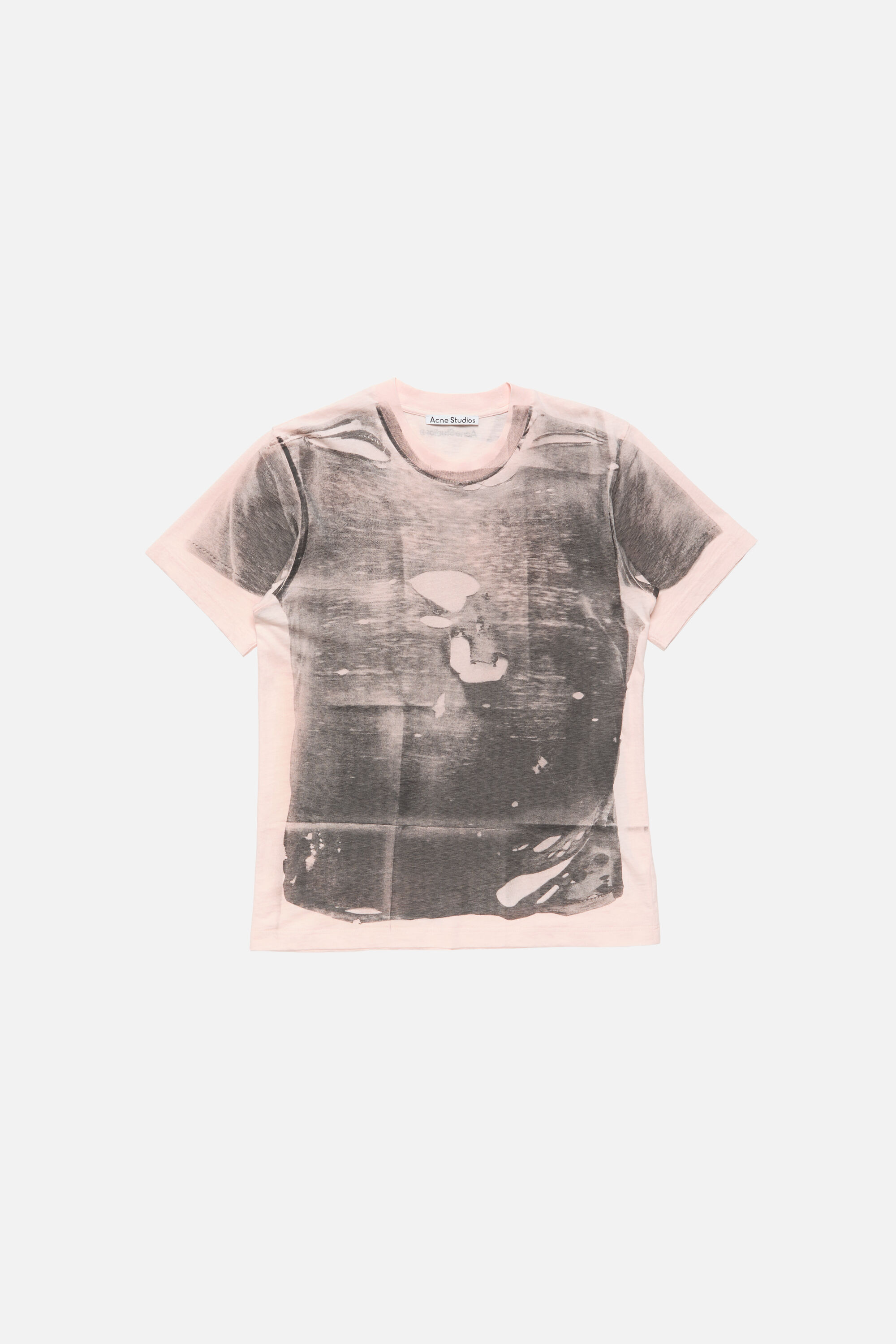 Acne Studios - Tromp-l'œil t-shirt - Pink/grey