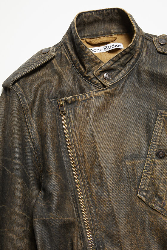 Acne Studios - Jeansmantel mit Gürtel - Schwarz Gelb