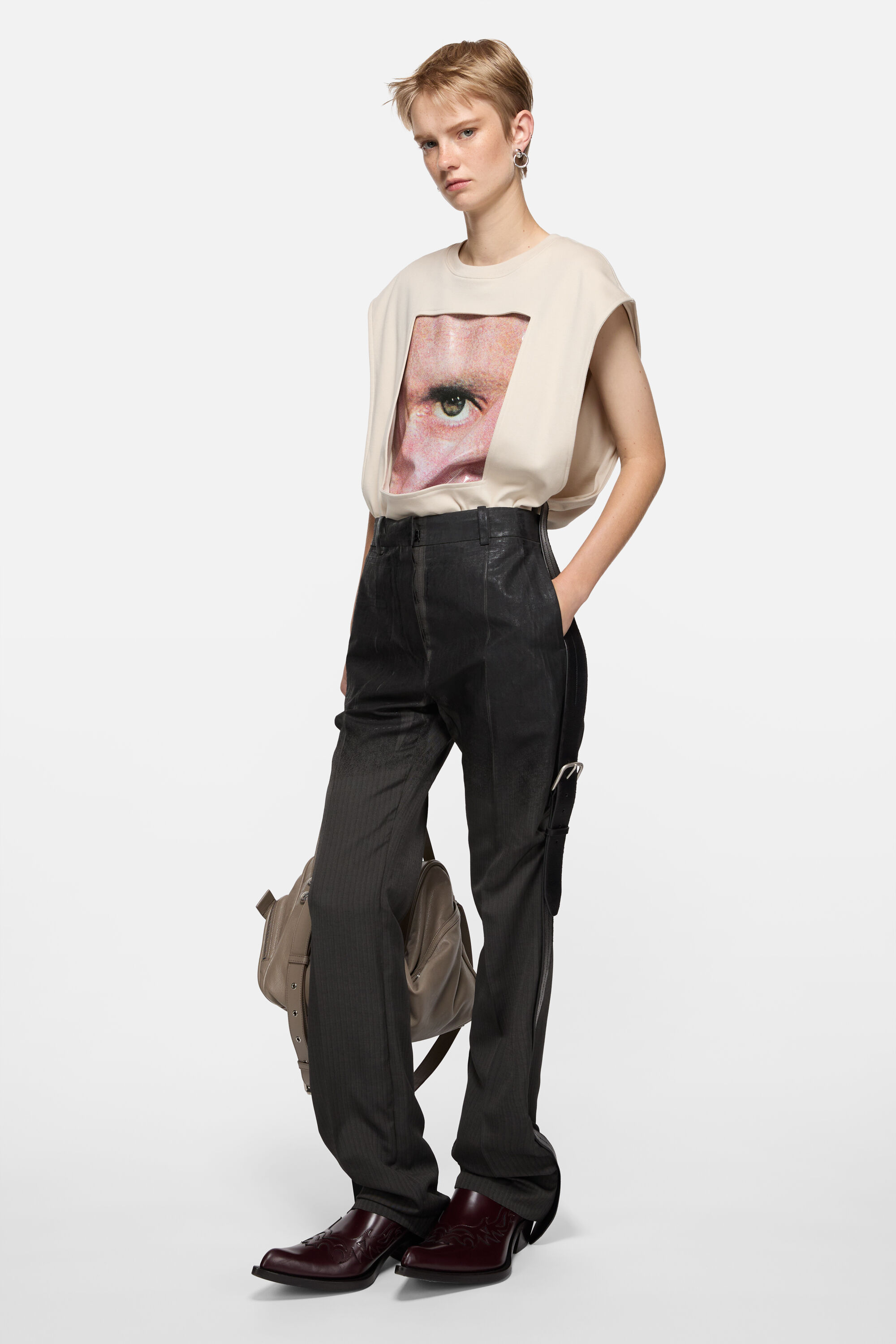 Acne Studios - Graphic tank top - Clay beige