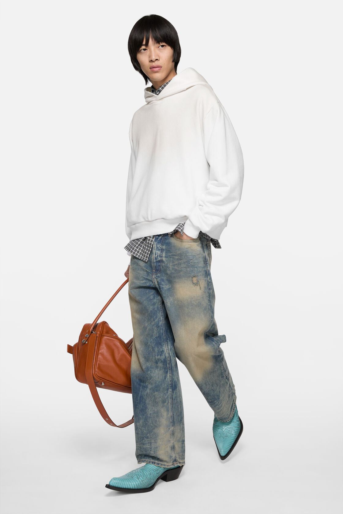 Logo hooded sweater, Dusty white, 2000x