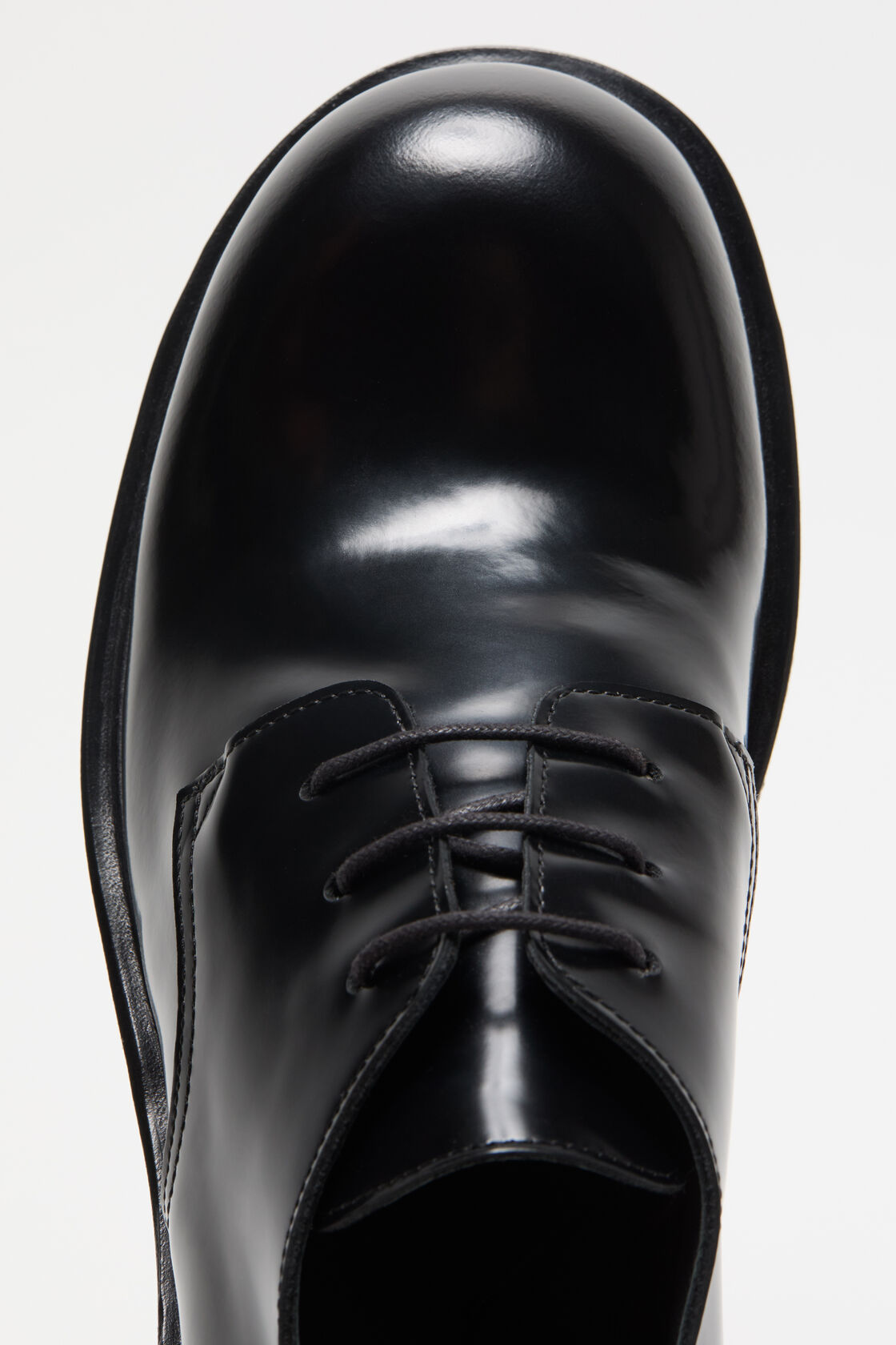 Lace-up leather shoes, Black, 2000x