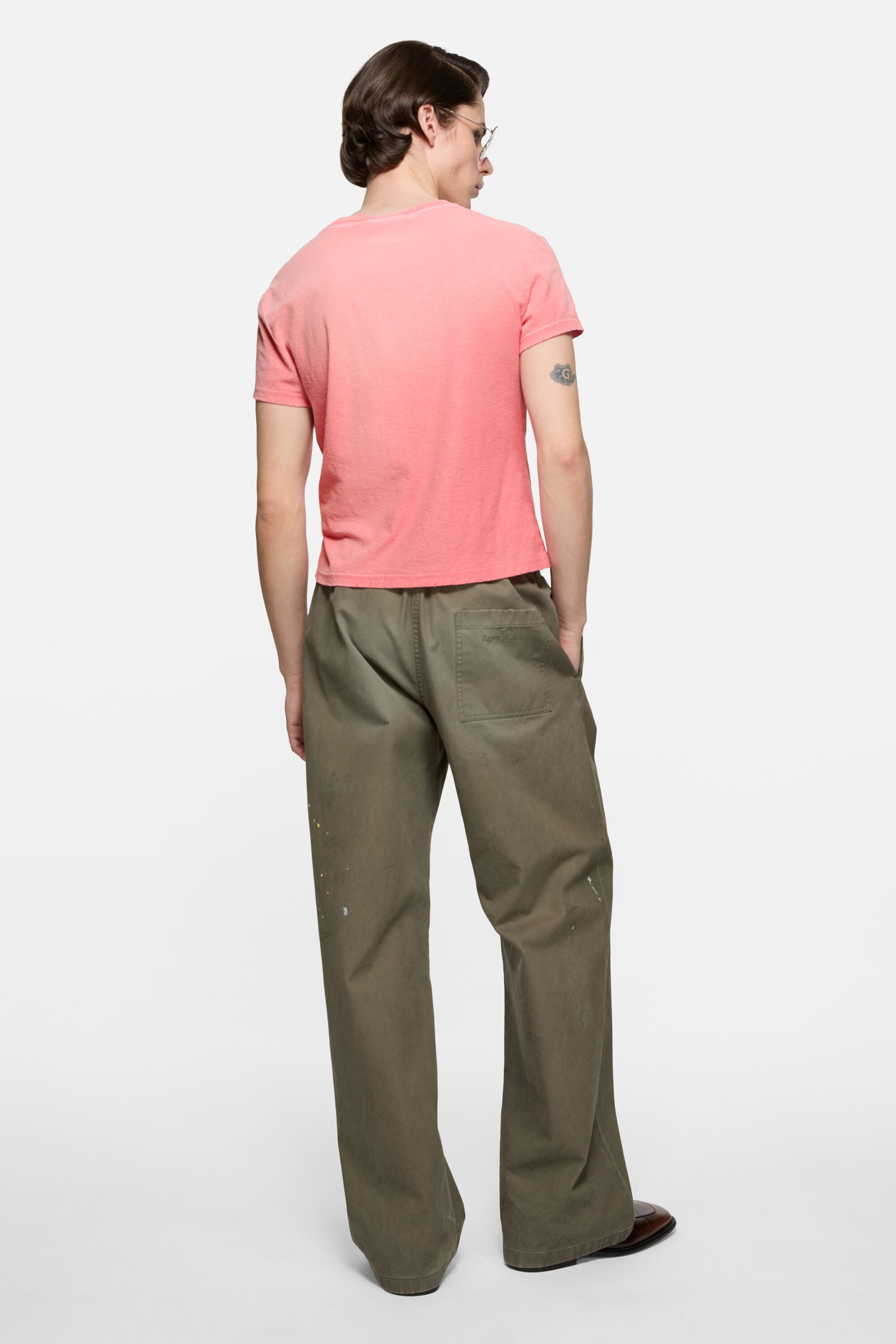 Acne Studios - Fitted logo t-shirt - Tango pink