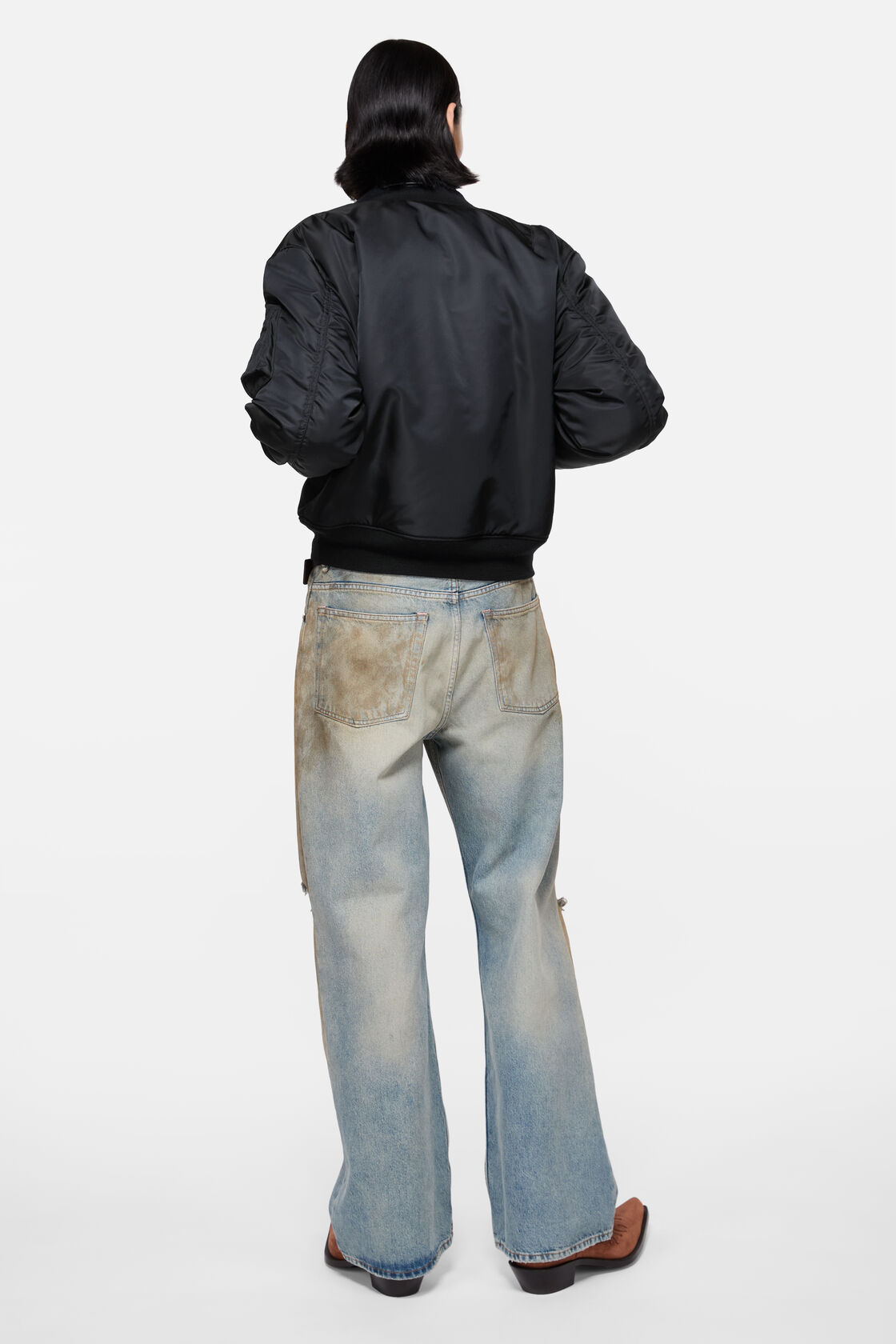 나일론 봄버 재킷, 이브닝 블루, 2000x