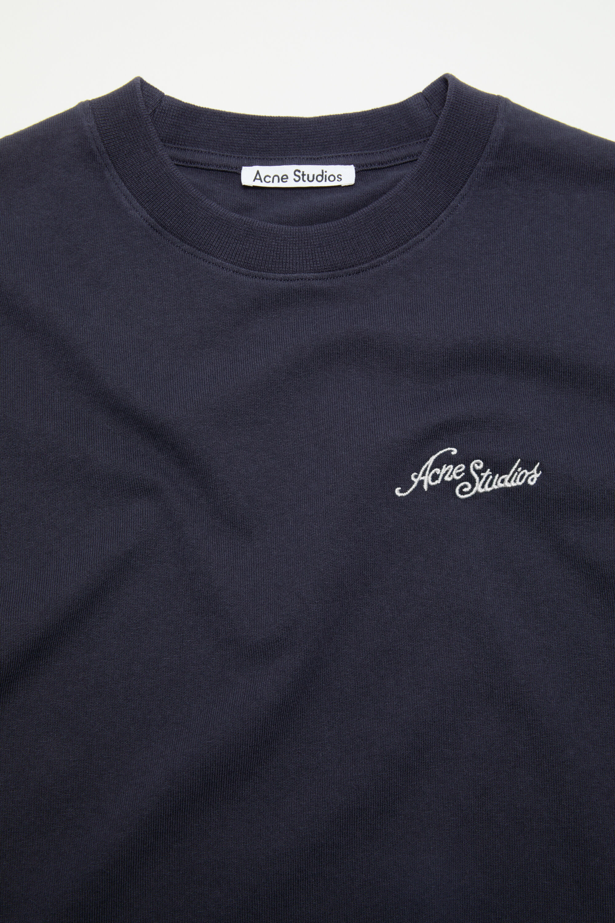 Acne Studios - ロゴジャージーTシャツ - ダークネイビー