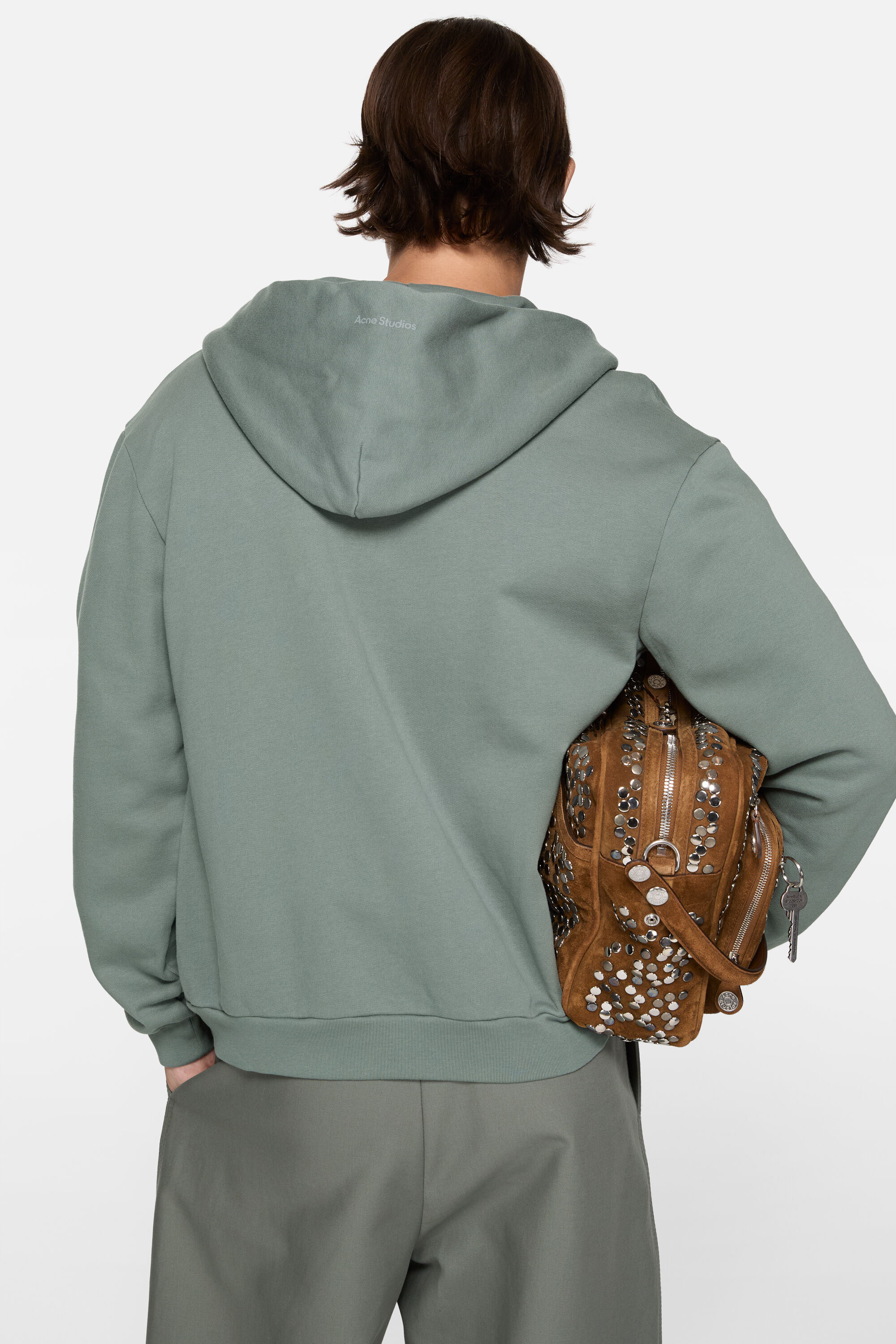 Acne Studios - Hooded zipper sweater - Stone grey