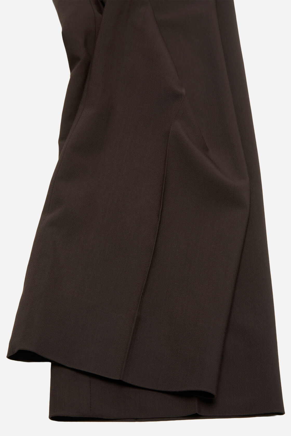 Tailored stretch twill trousers, Dark brown, 2000x