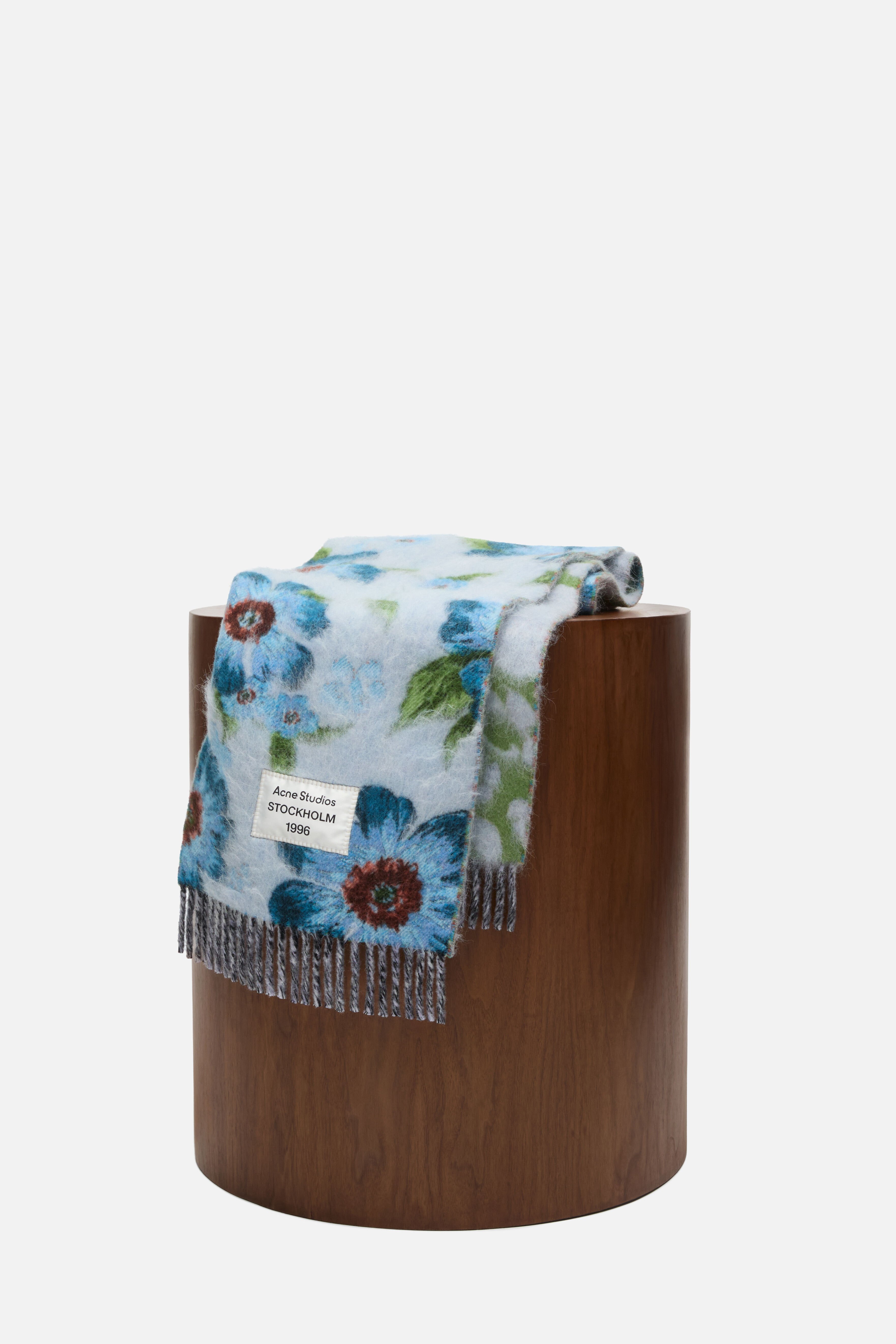 Acne Studios 1996 マフラー Acne Studios - Floral alpaca wool scarf - Blue
