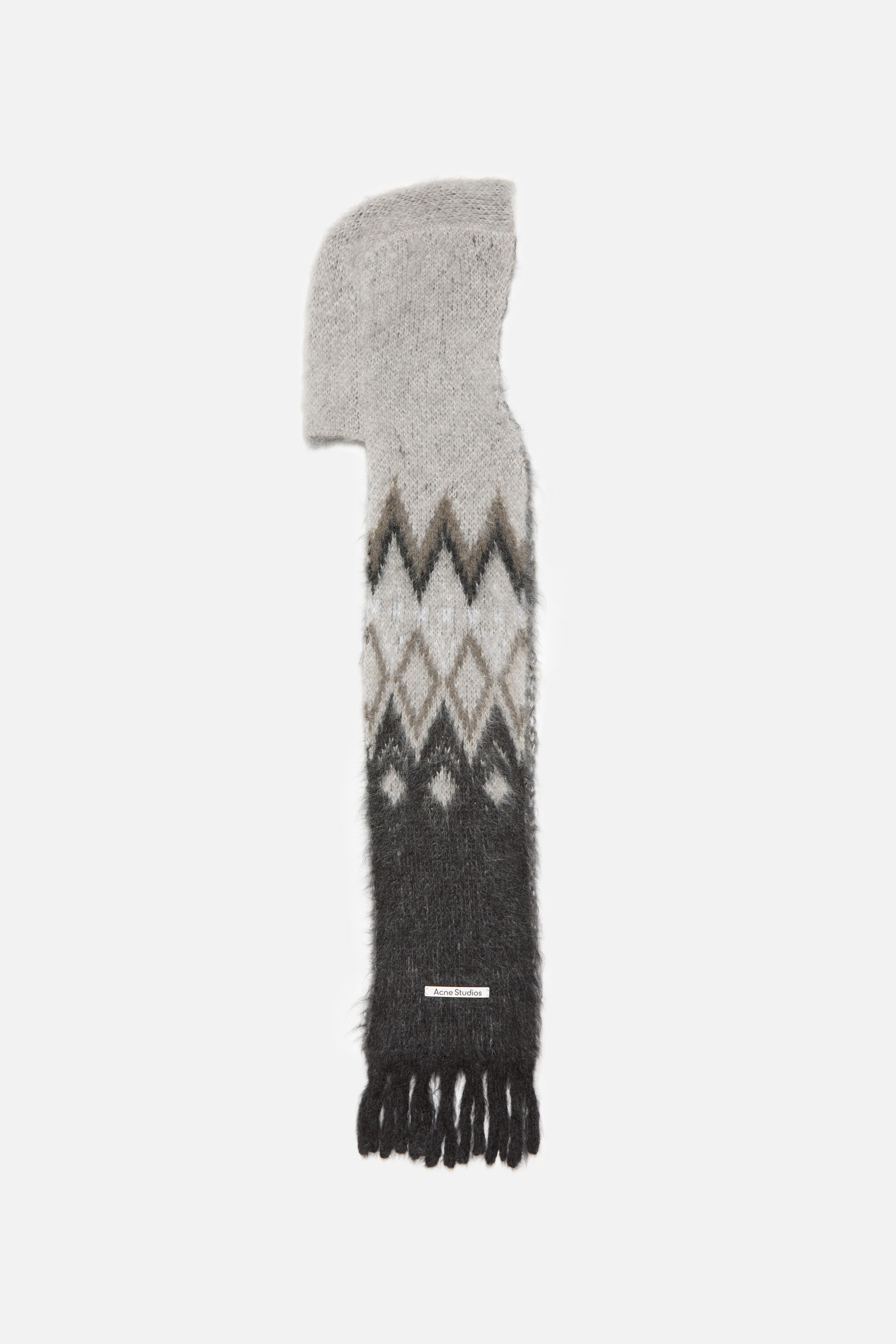 Acne Studios - Mohair scarf with hood - Grey