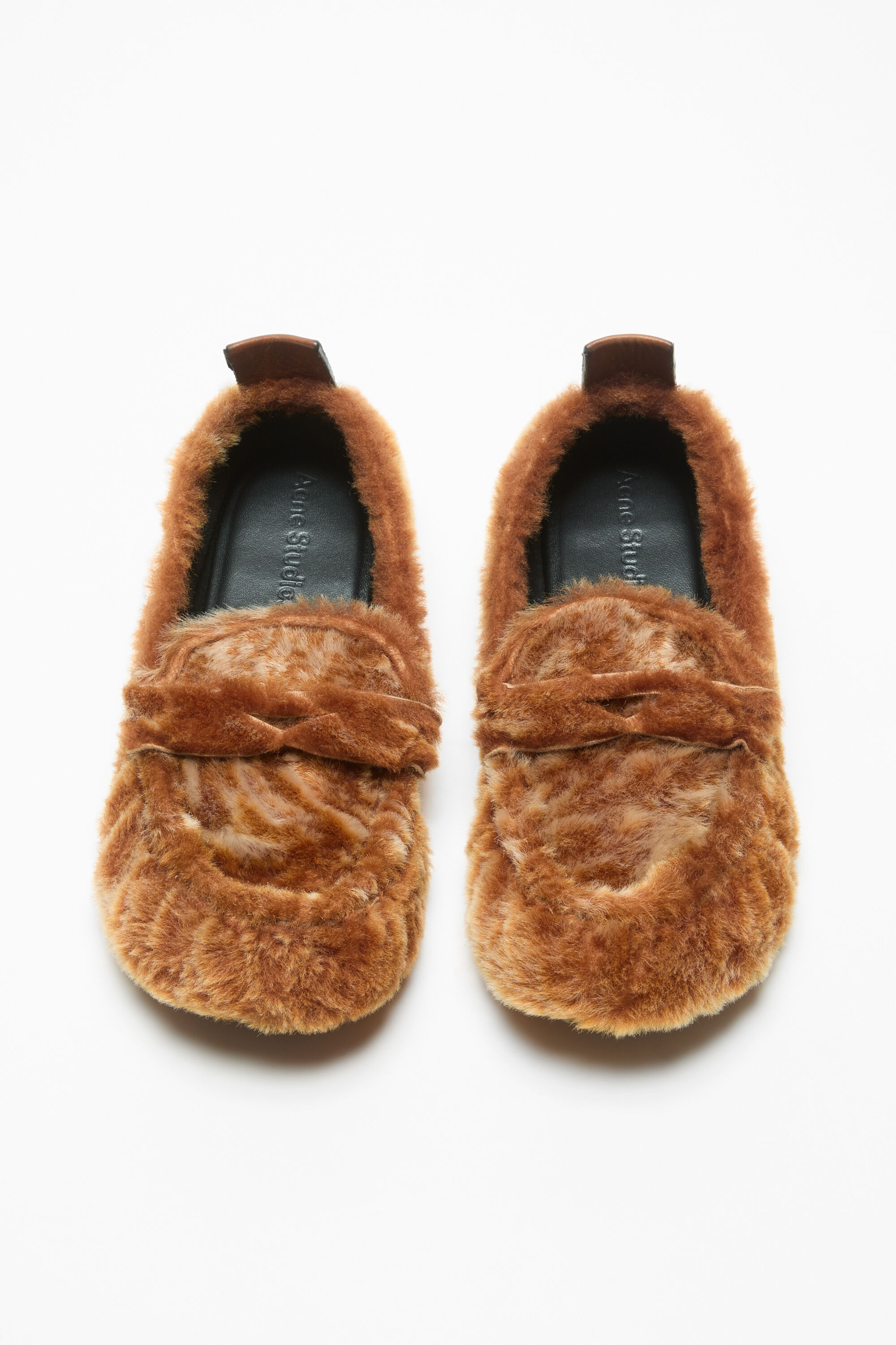 Acne Studios - Shearling loafer - Orange Multi