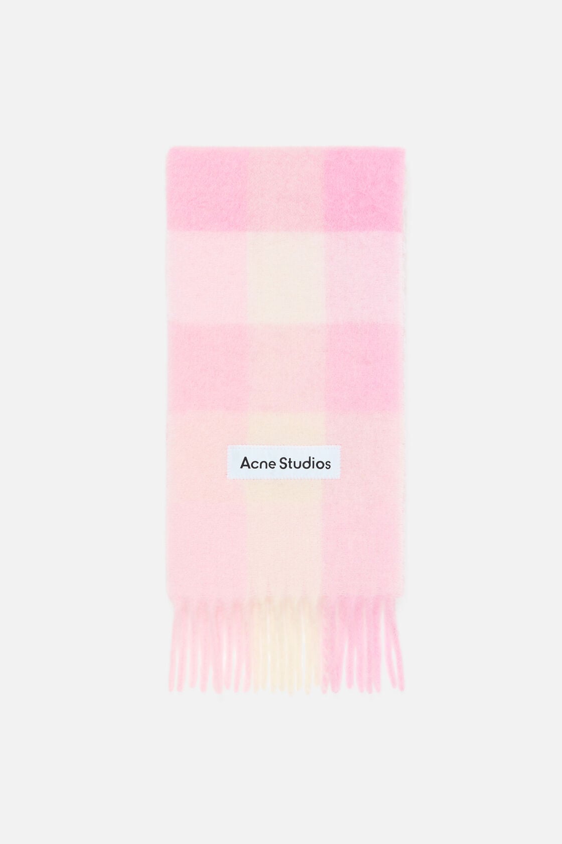 Mohair checked scarf, Candy Pink/White/Pale Pink, 2000x
