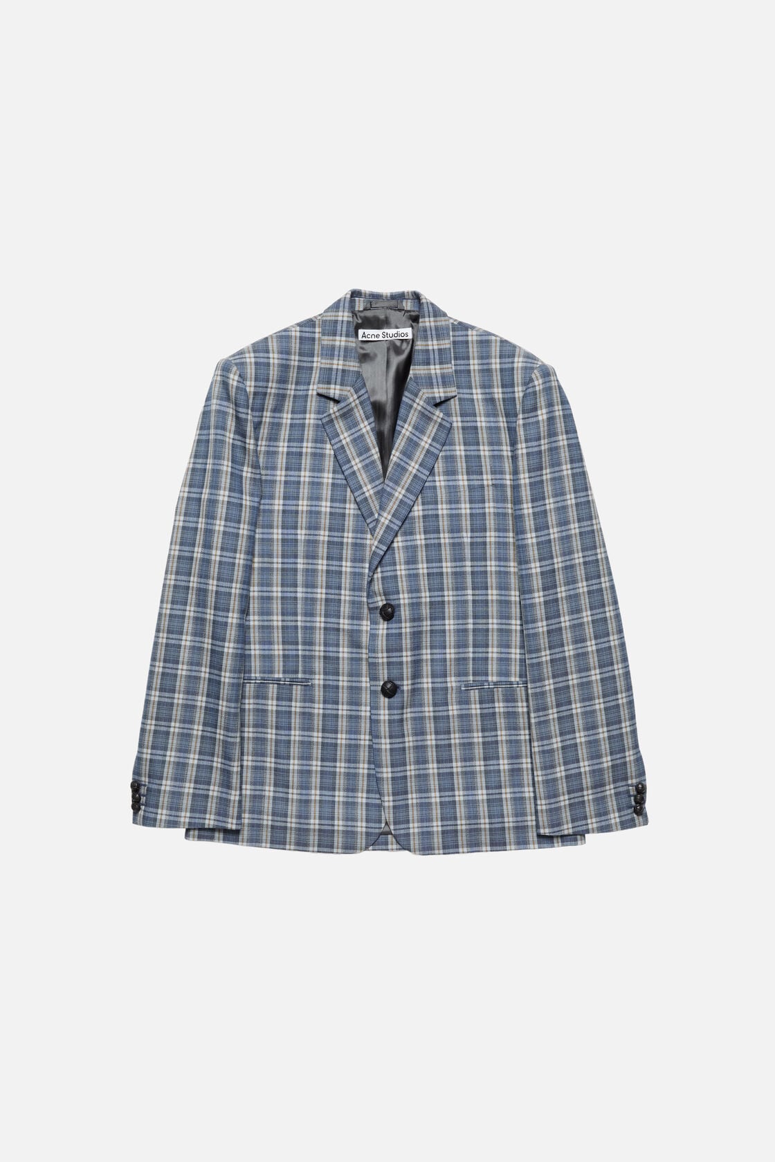 Checked wool suit jacket, Blue/yellow, 2000x