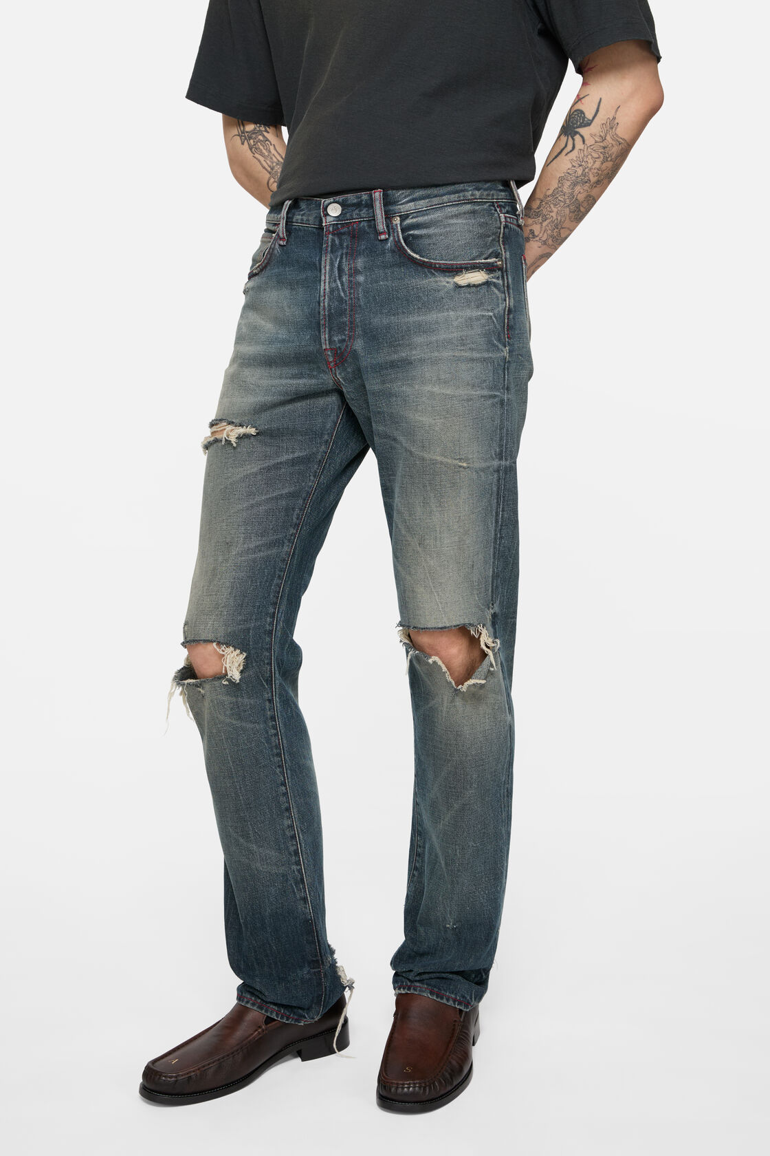Re-edition worn jeans - 1996M, Mid Blue, 2000x