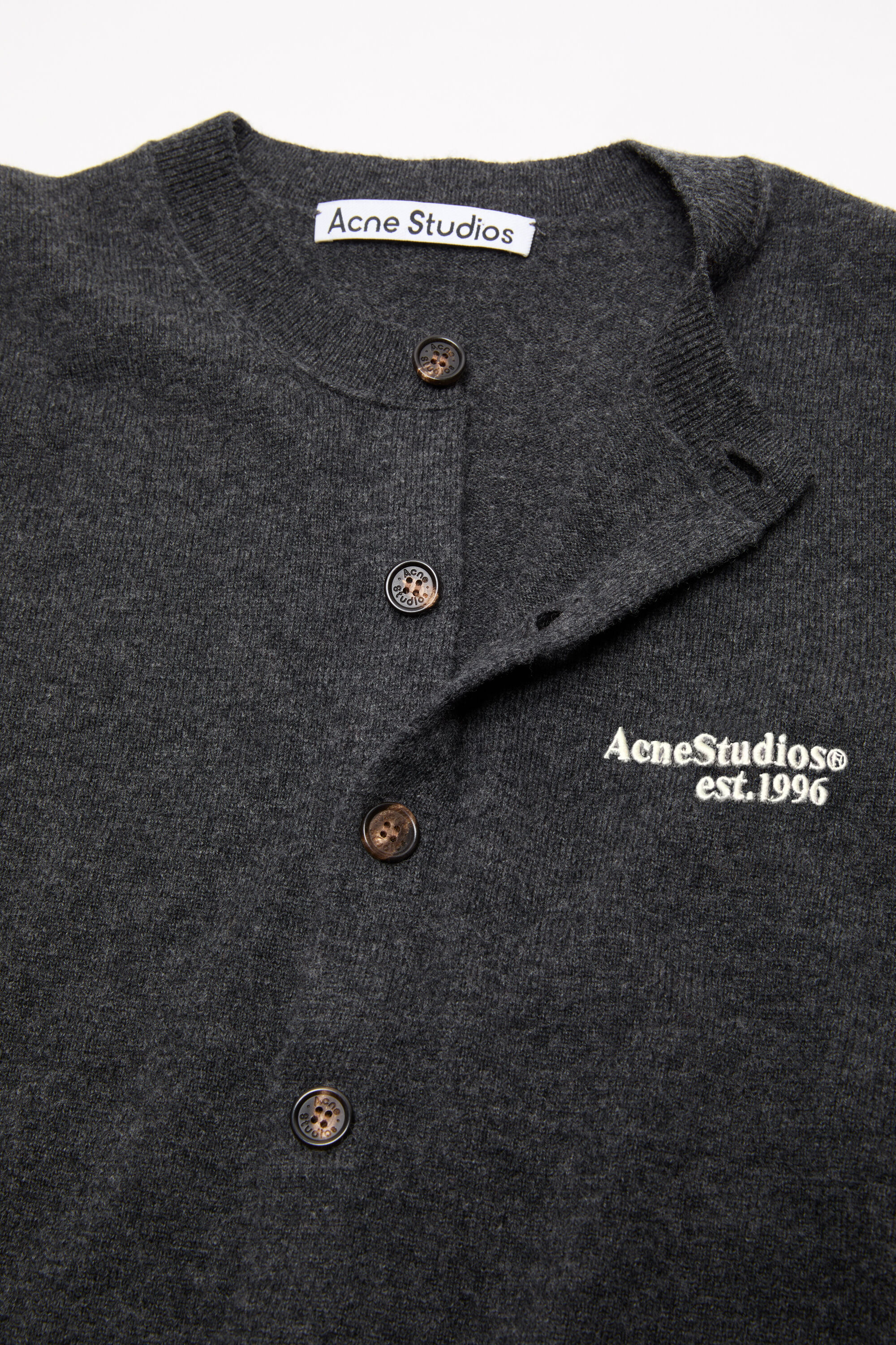 Acne Studios - Yak wool cardigan - Dark Grey Melange