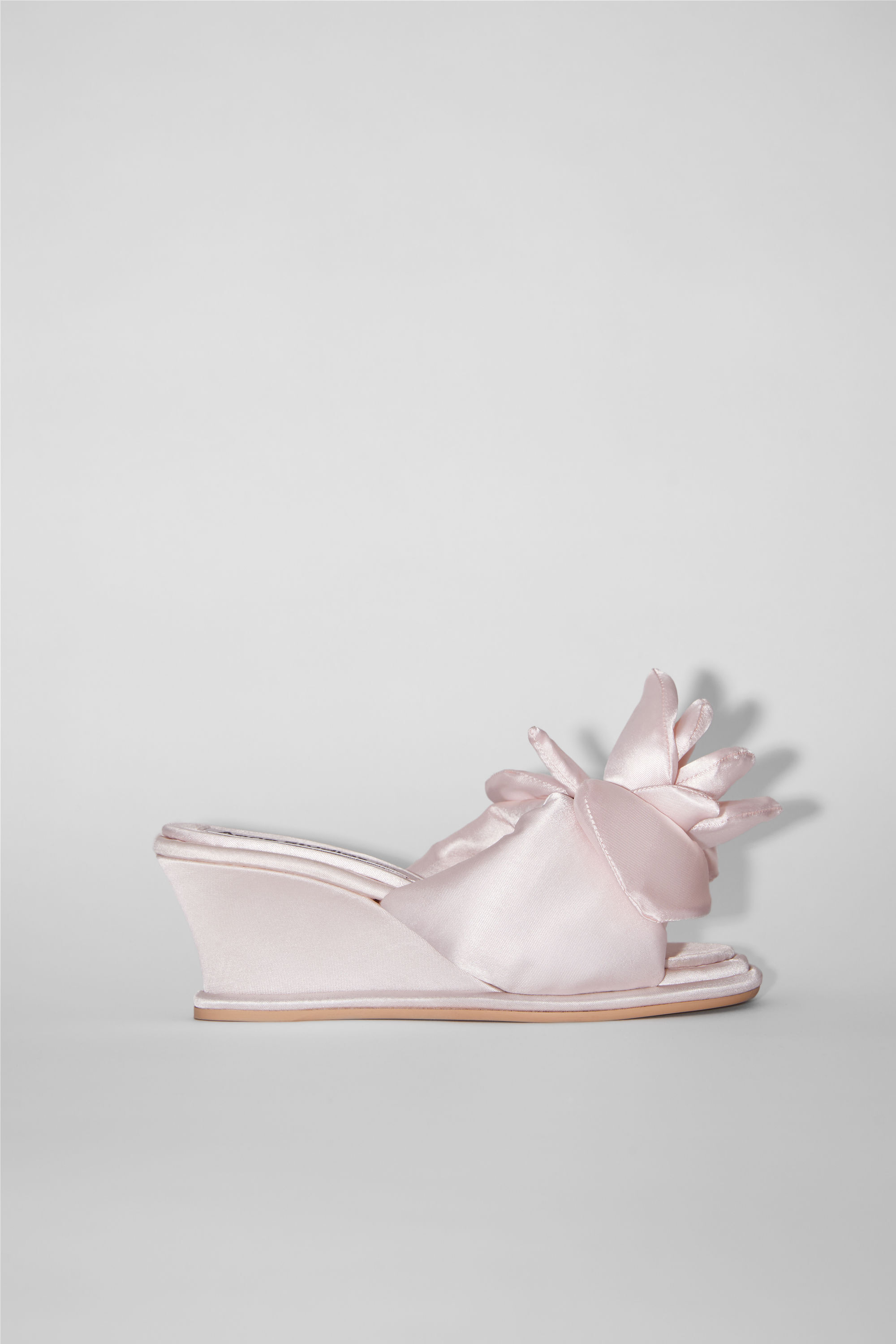 Acne Studios - Satin wedge sandal - Pale Pink