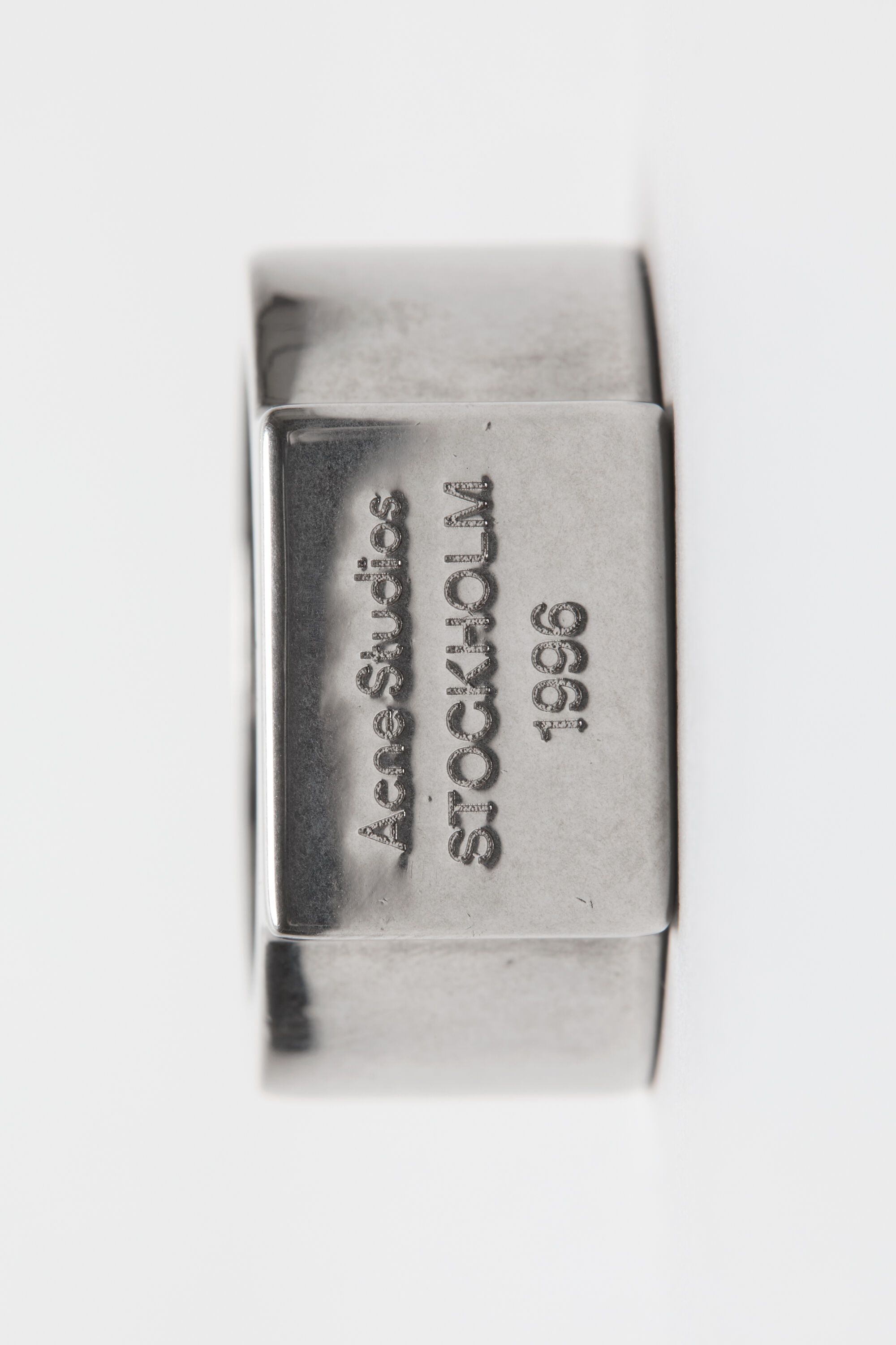 Acne Studios - エングレーブロゴ入りシグネットリング - セミマット