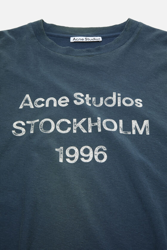 Acne Studios - ロゴTシャツ - リラックスフィット - ディープブルー