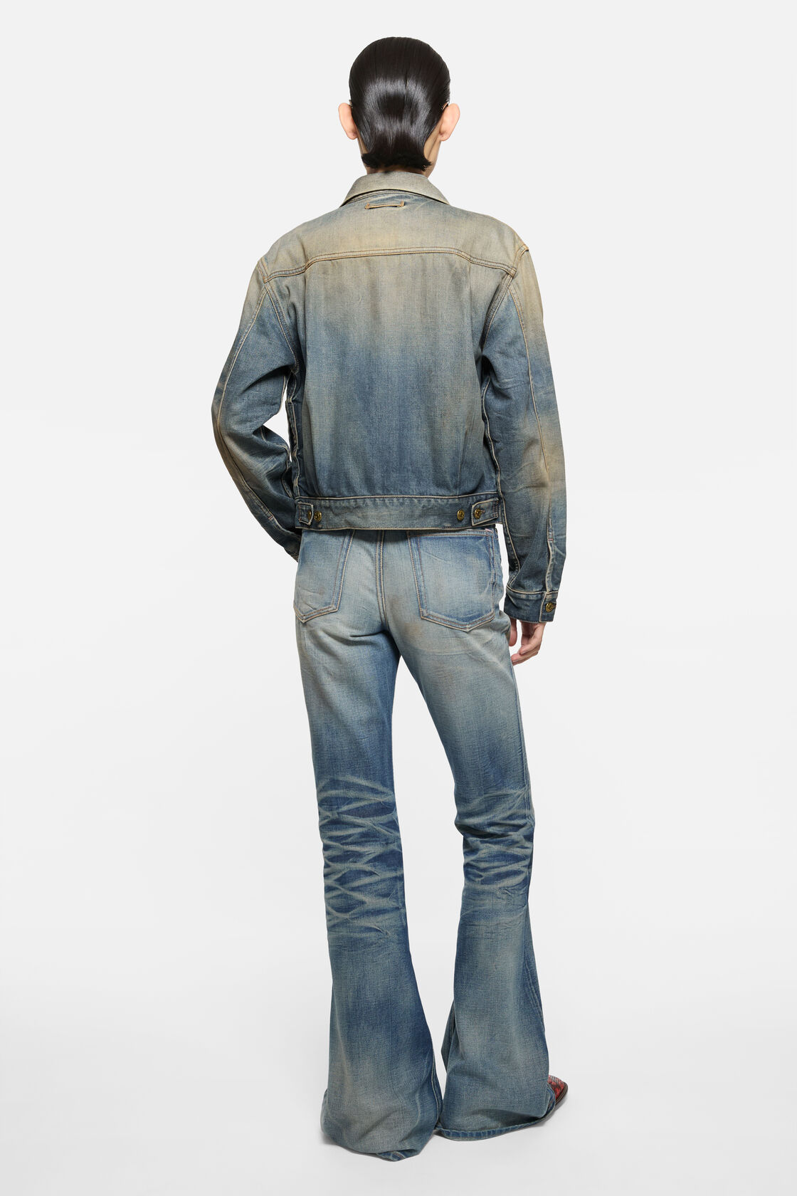 Scraped denim jacket, Mid Blue, 2000x